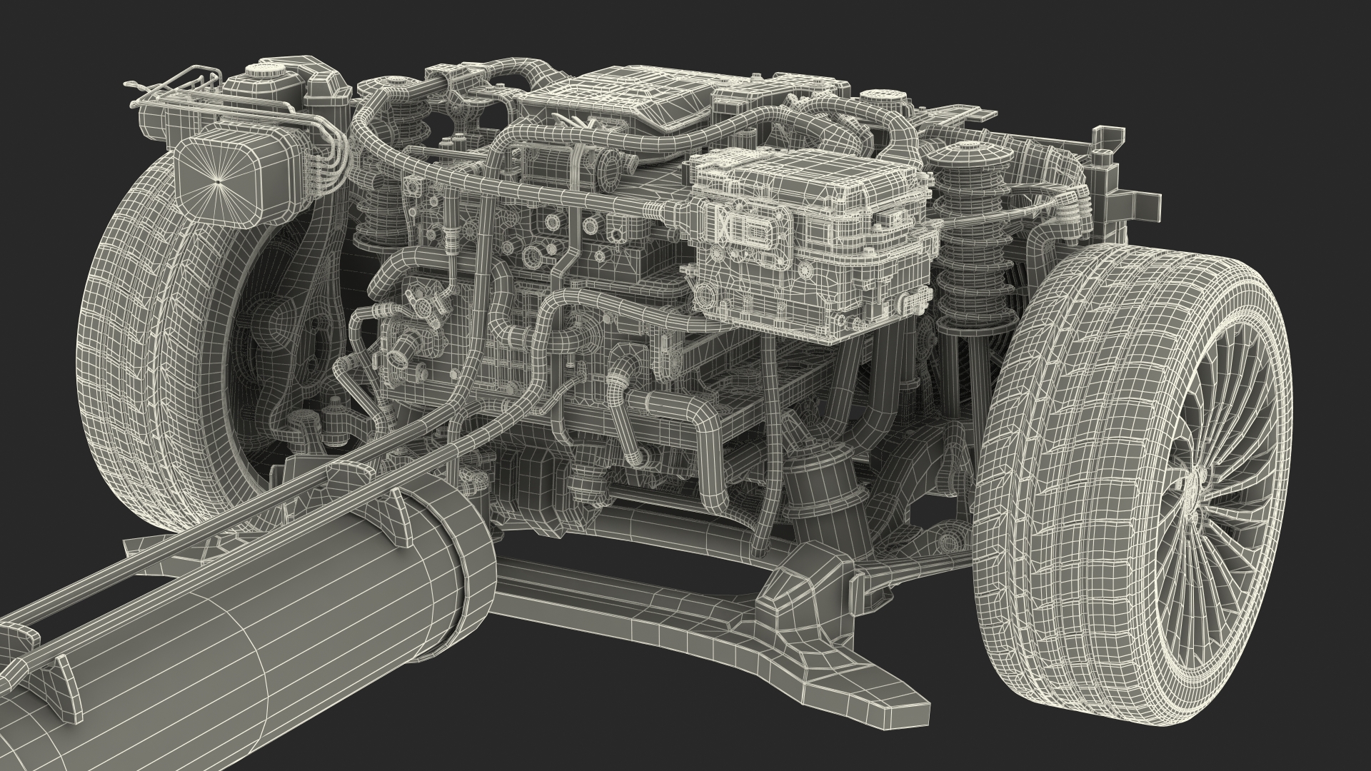 3D model Hydrogen Fuel Cell System