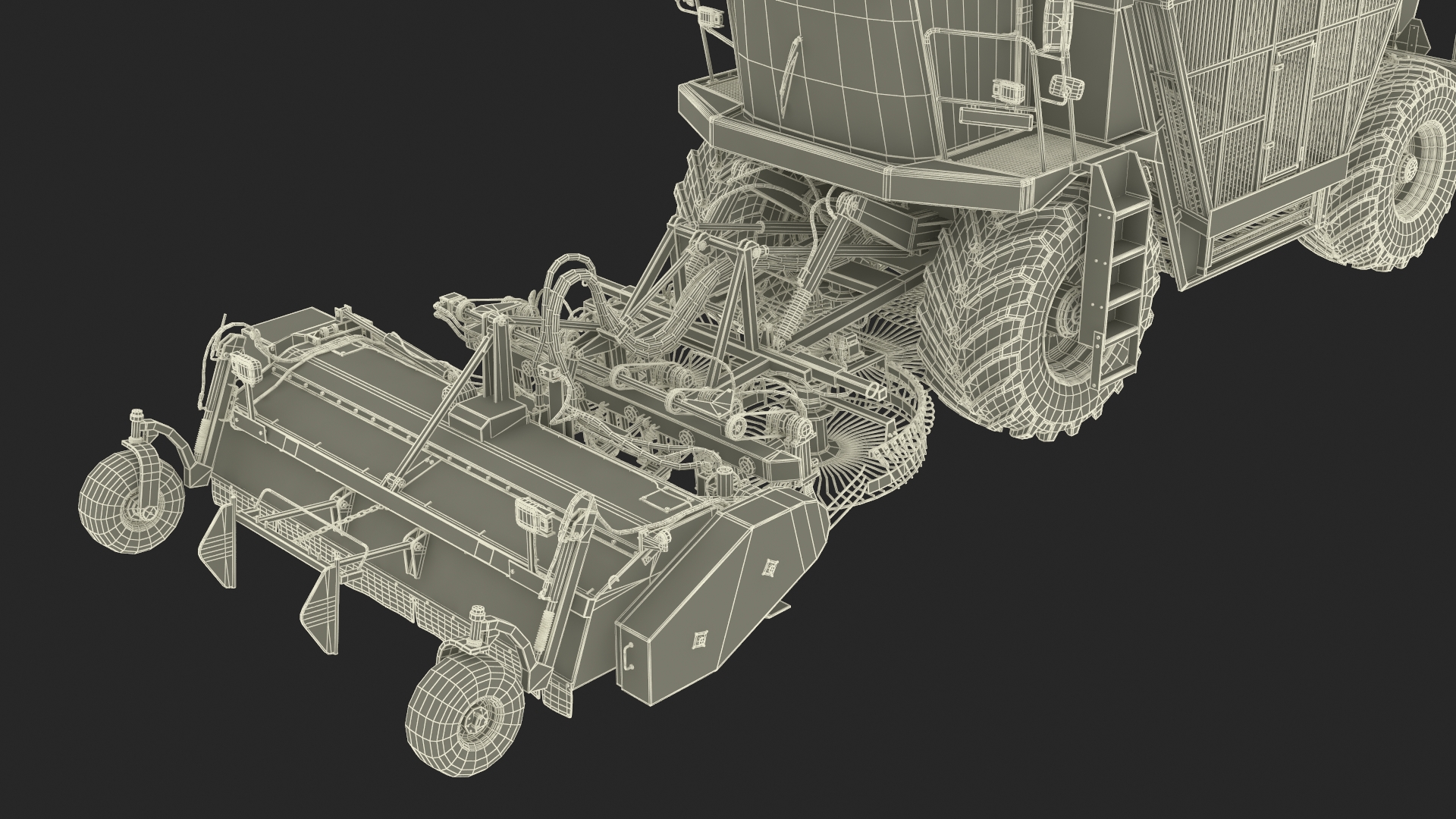 Beet Harvester Vervaet 17T Dusty Yellow 3D model