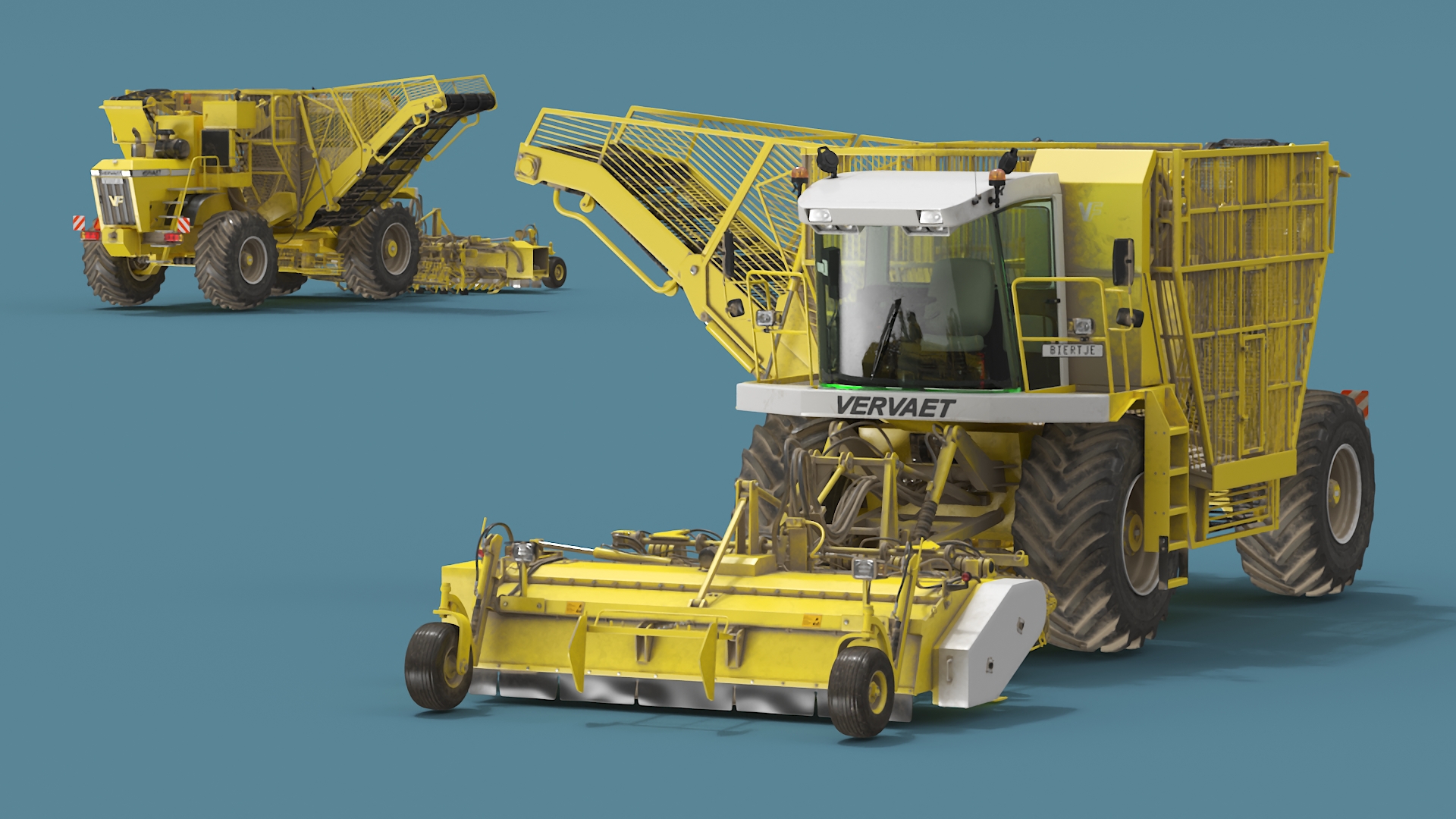 Beet Harvester Vervaet 17T Dusty Yellow 3D model