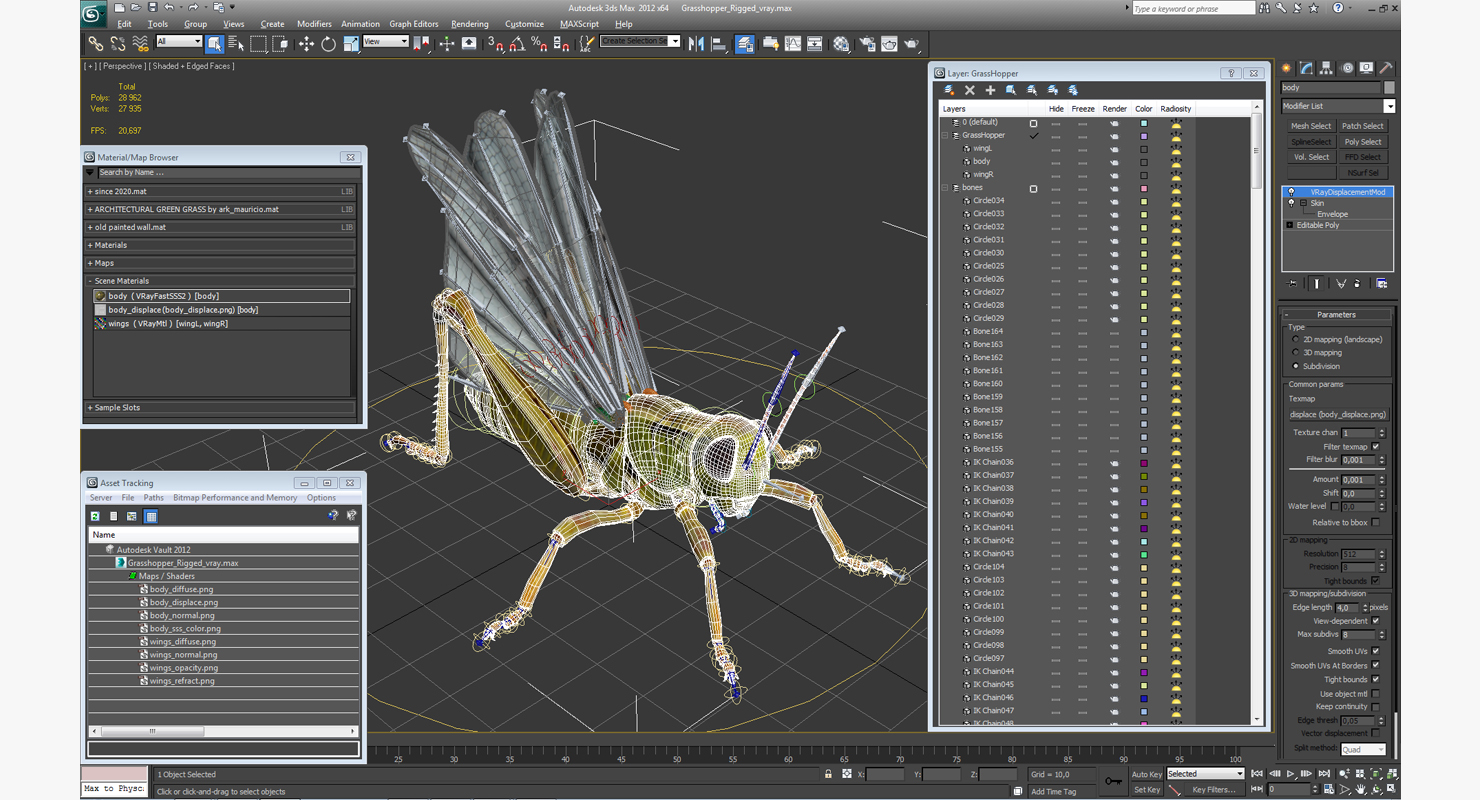 3D Grasshopper Rigged model