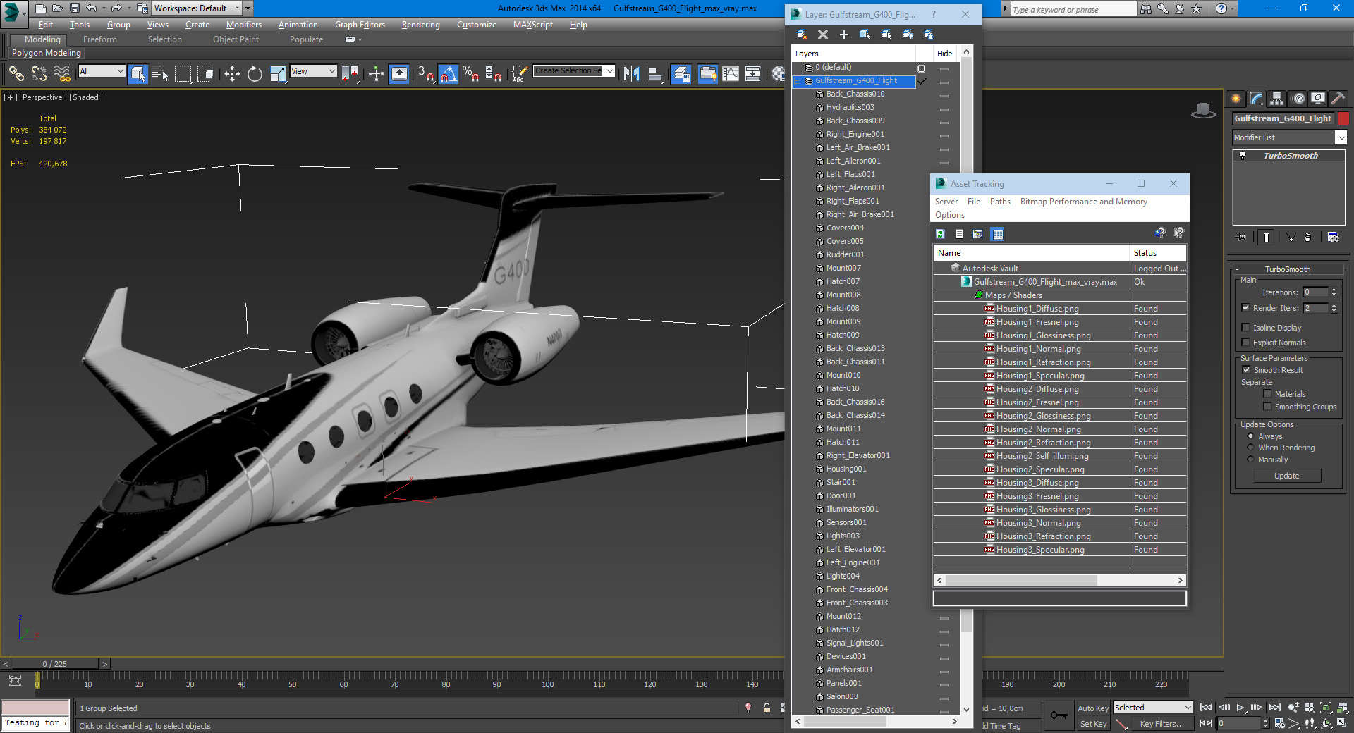 Gulfstream G400 Flight 3D