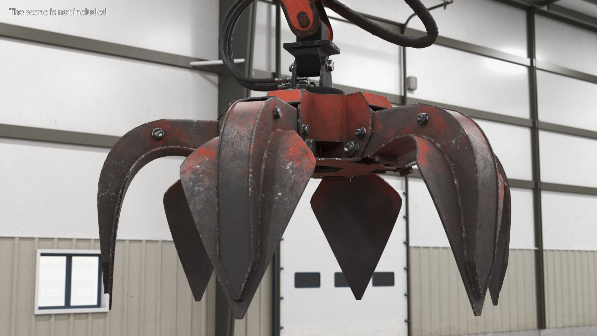 Hydraulic Scrap Grapple Old 3D