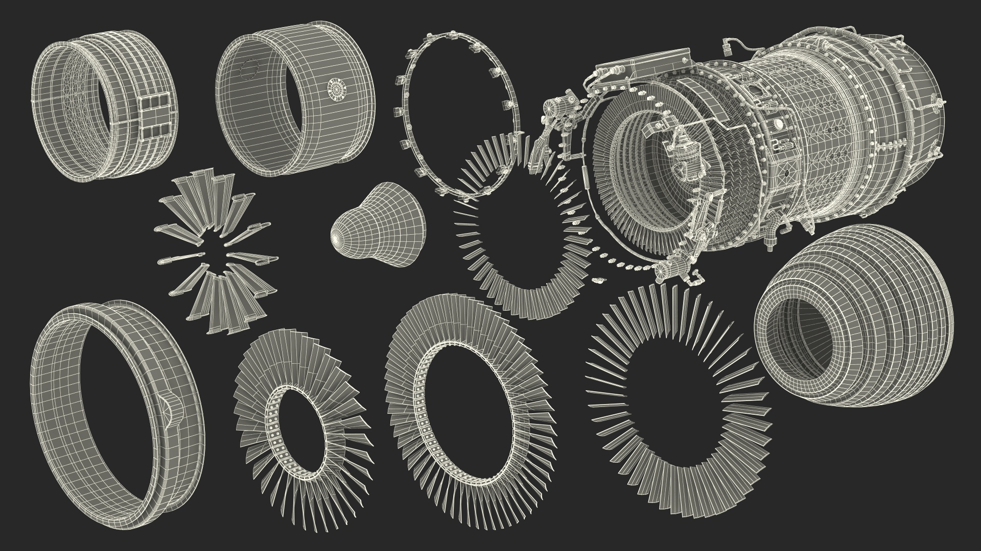 3D model Jet Engine