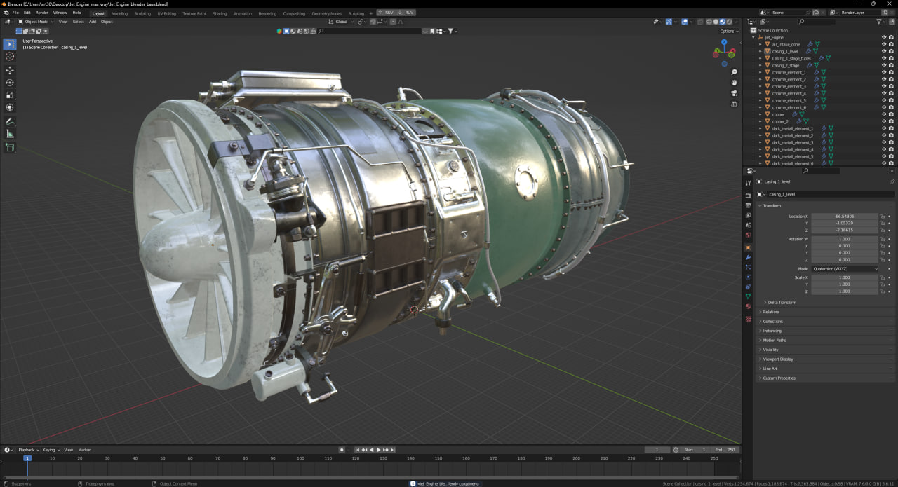 3D model Jet Engine