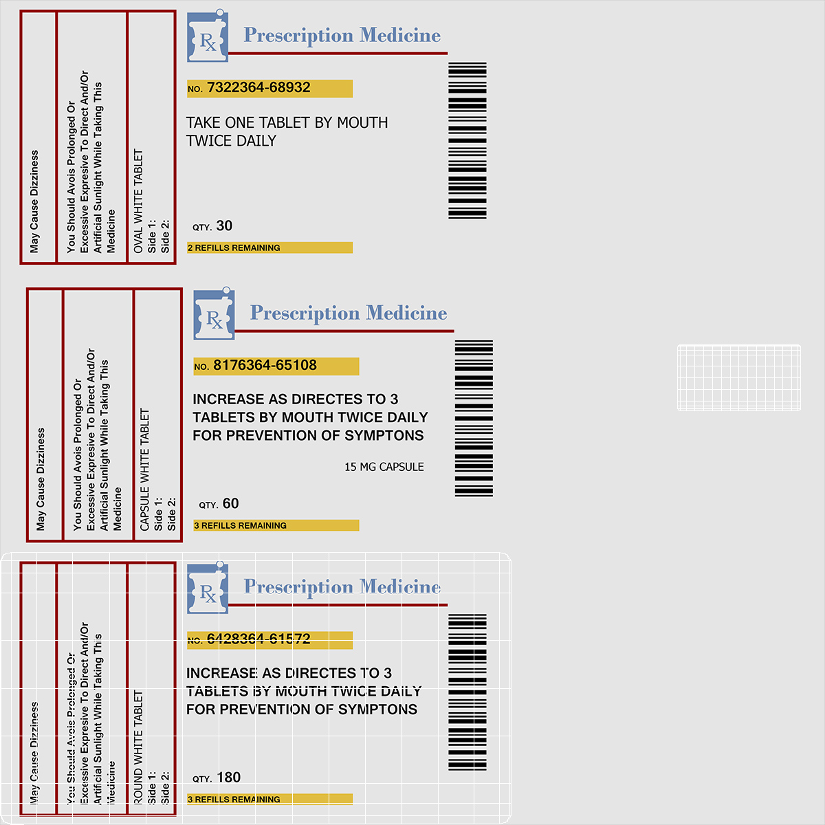 3D Opened Pill Bottle model