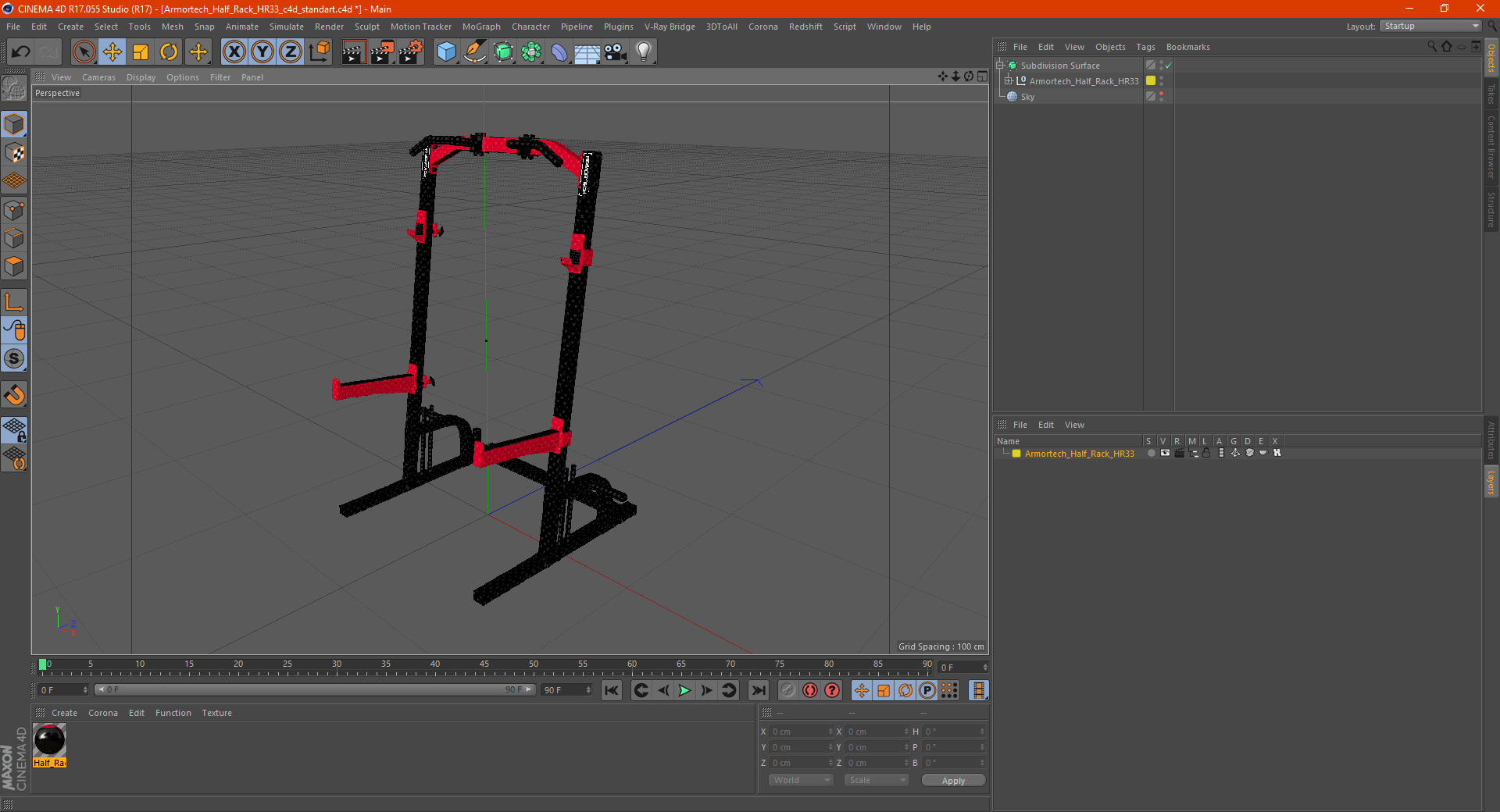 Armortech Half Rack HR33 3D model