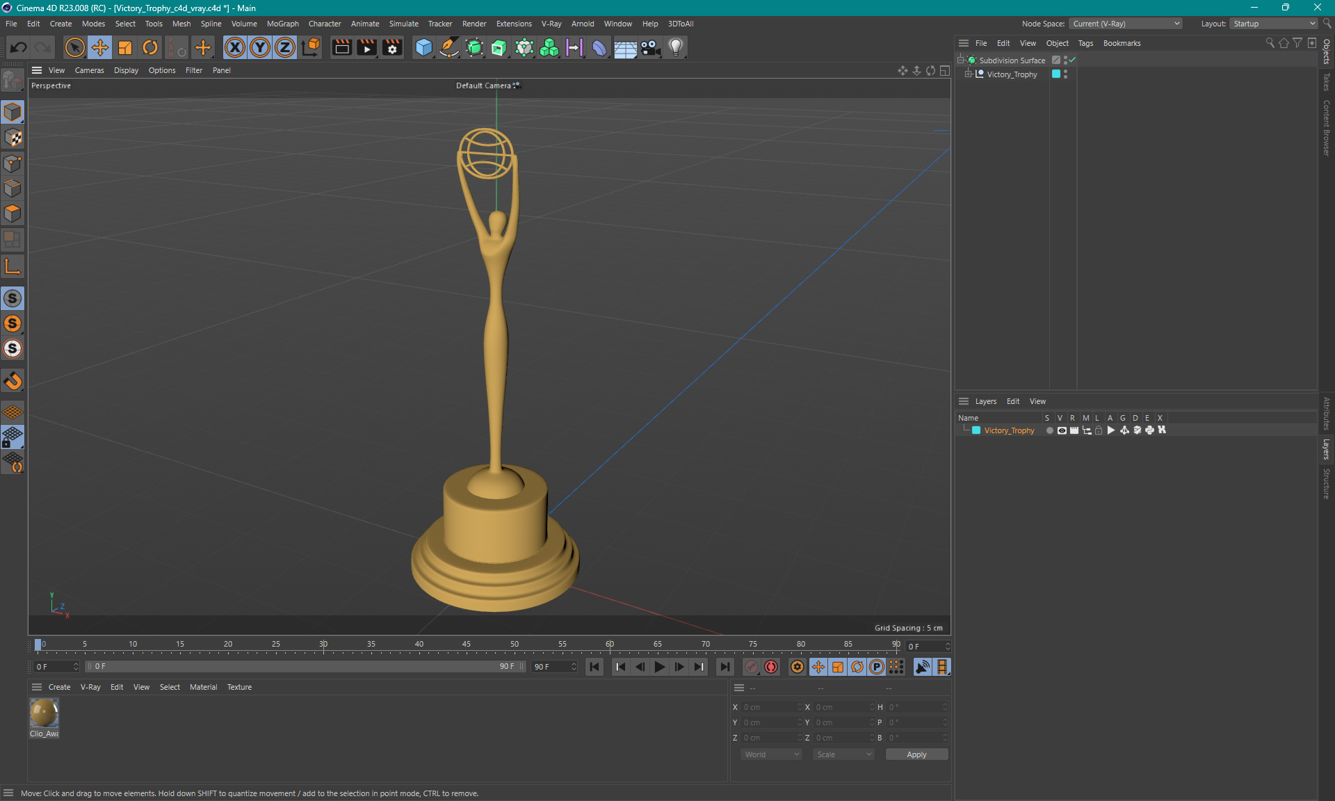 Victory Trophy 3D model