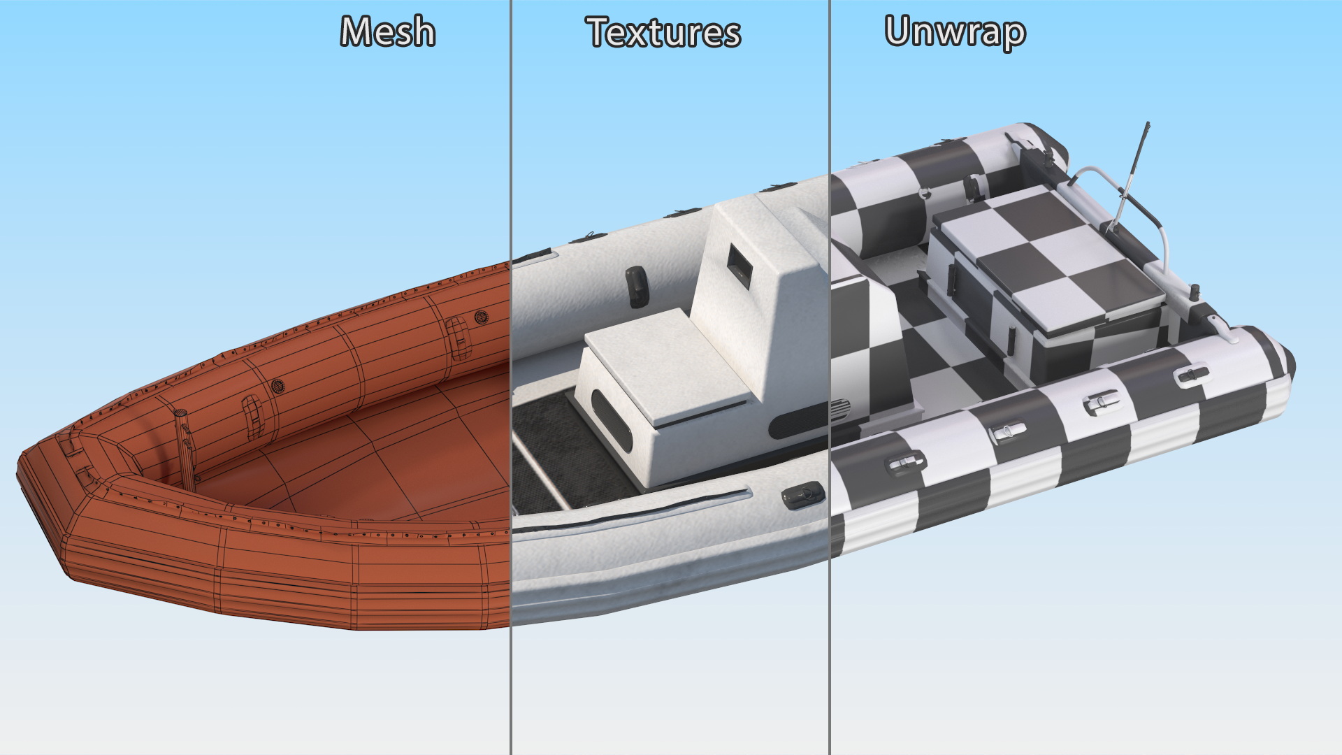 3D Simplified Inflatable Boat