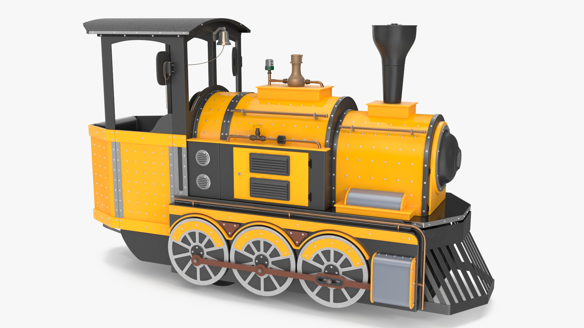 Mini Locomotive Yellow 3D