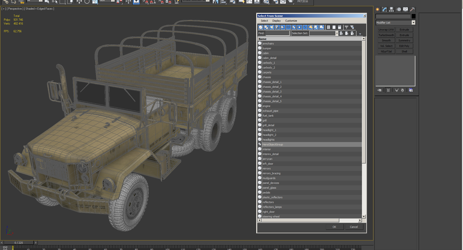 Cargo Truck M35 Desert 3D