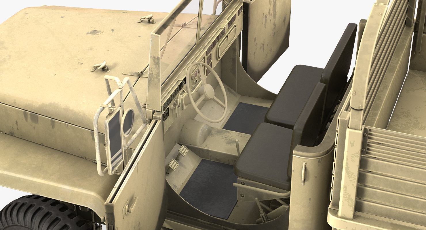 Cargo Truck M35 Desert 3D