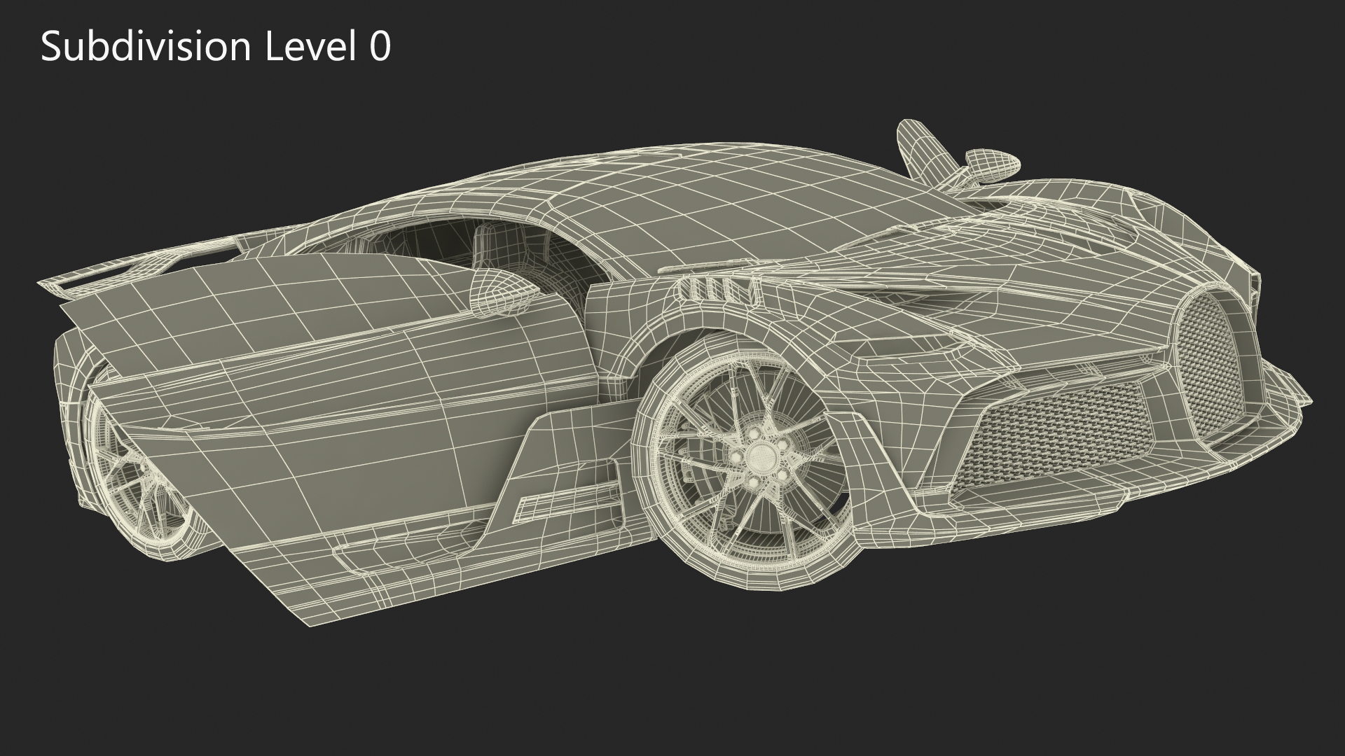 Luxury Car White Rigged for Maya 3D