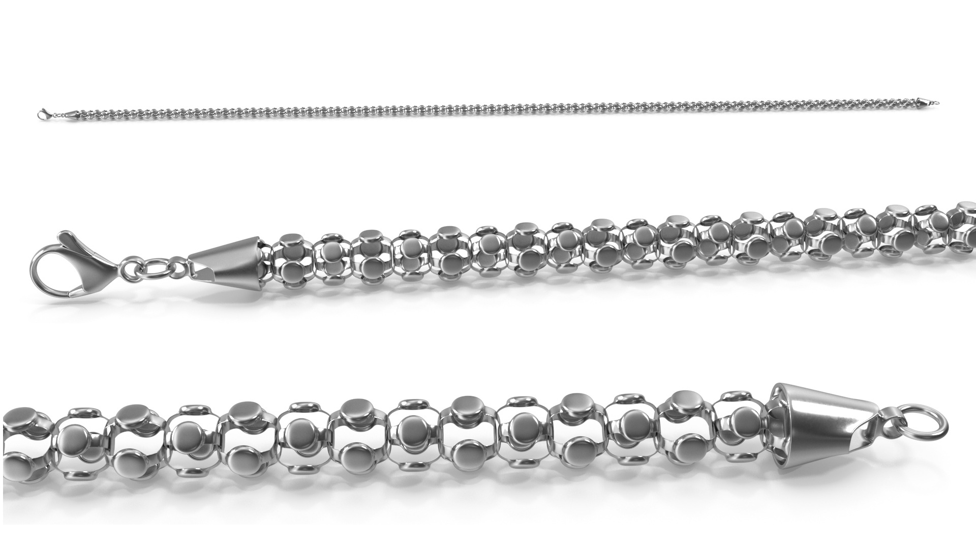 3D model Popcorn Chain Silver