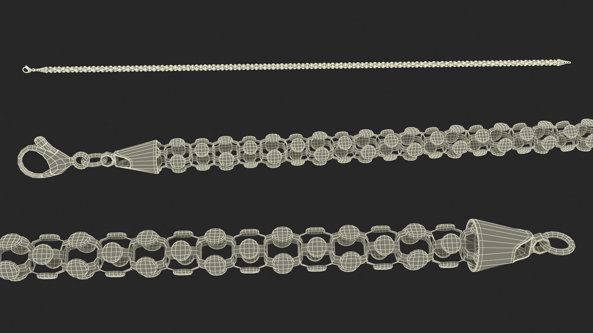 3D model Popcorn Chain Silver