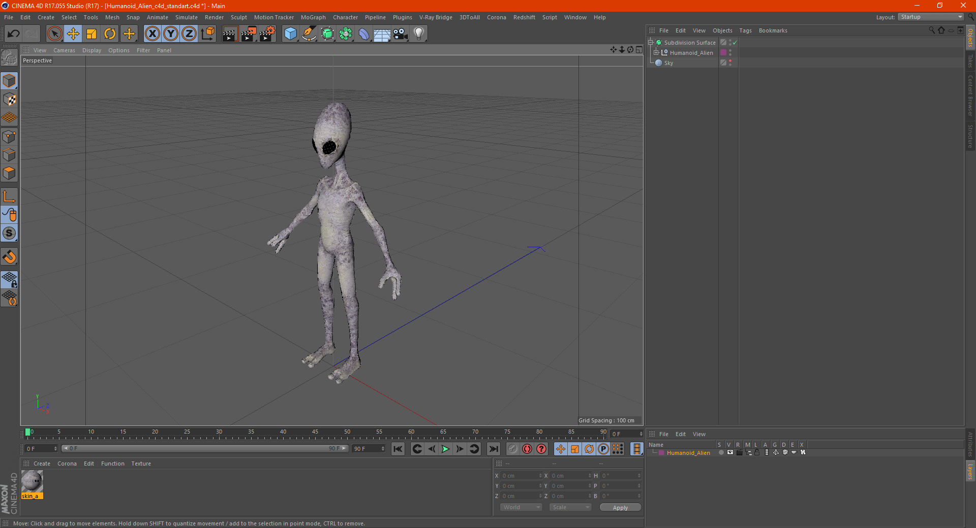 Humanoid Alien 3D model