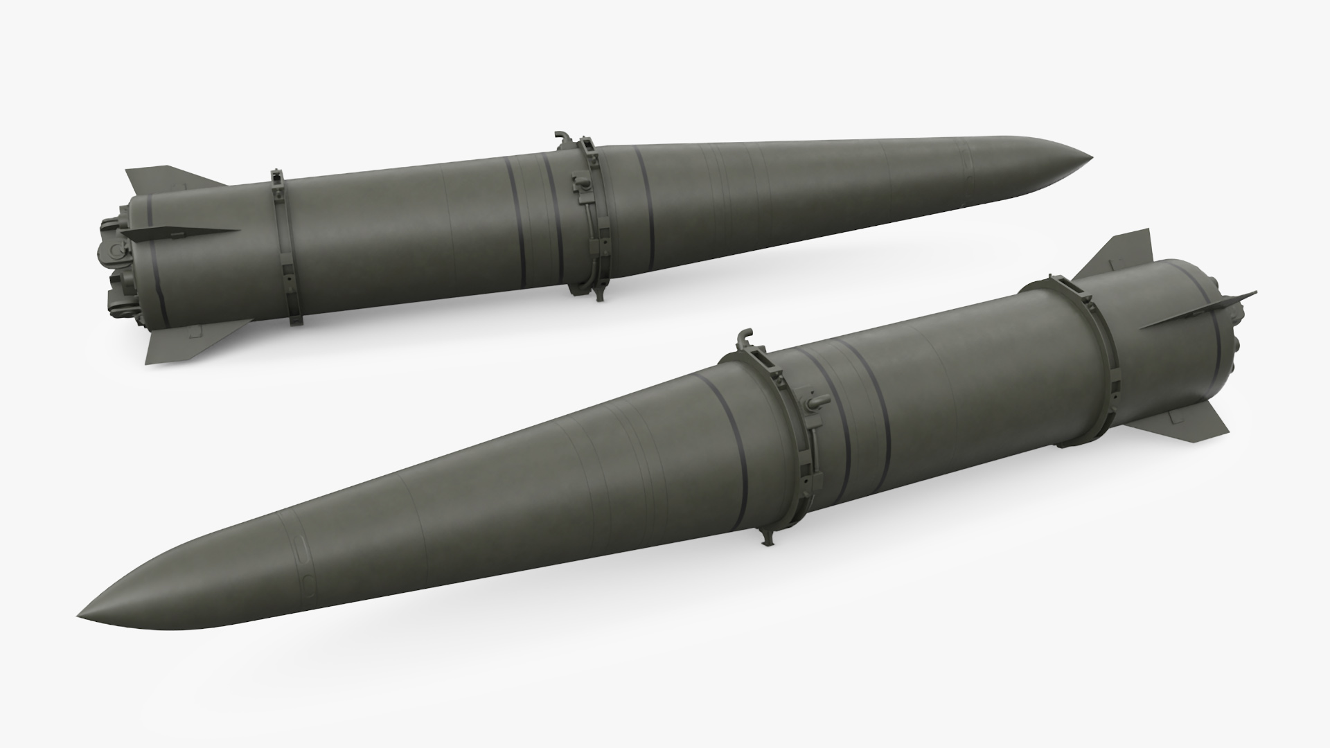 Missile System Iskander SS-26 Stone in Ready 3D model