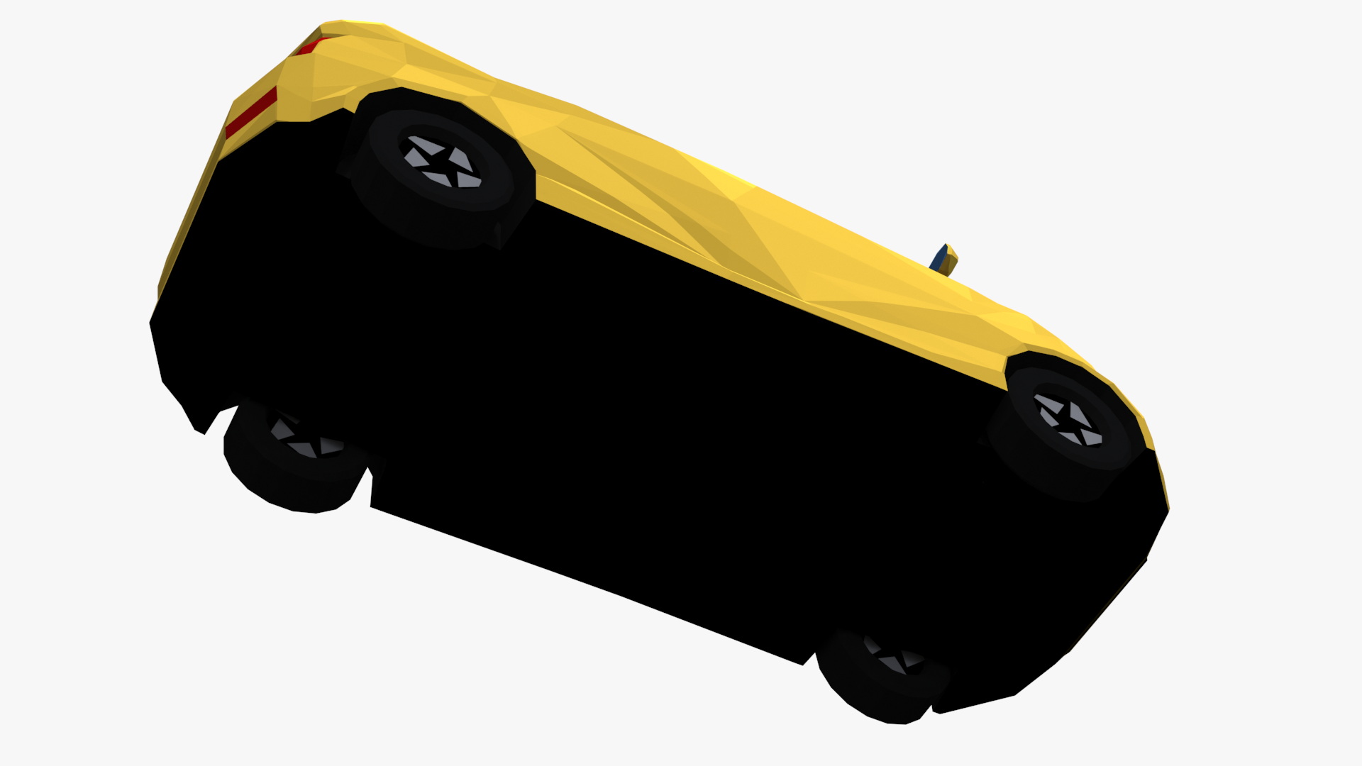 3D Low Poly Stylized Model Taxi model