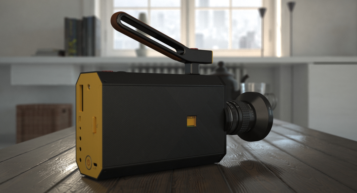 Retro Style Kodak Super 8 Movie Camera Black 3D model