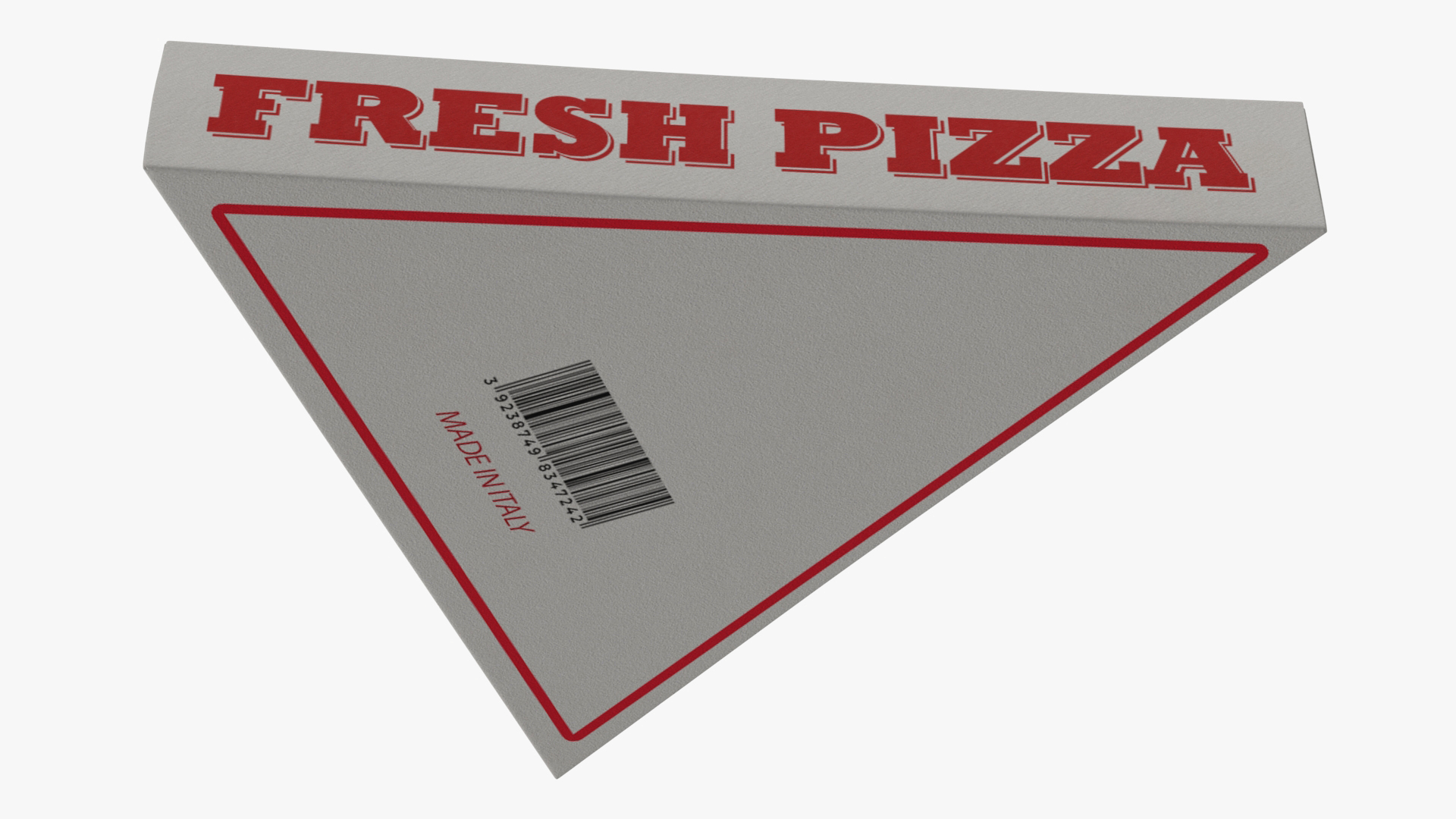 Pizza Slice in Triangle Cardboard Box 3D