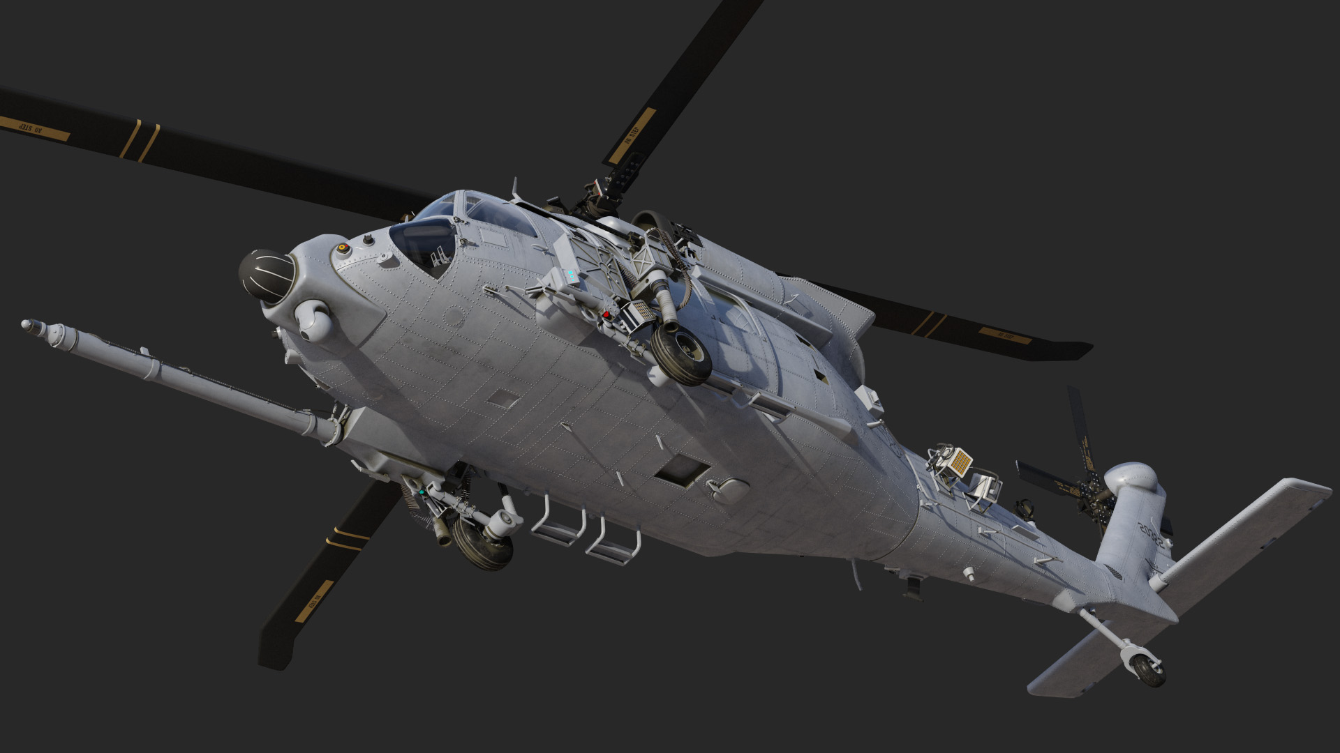 3D Sikorsky HH 60 Pave Hawk Rigged