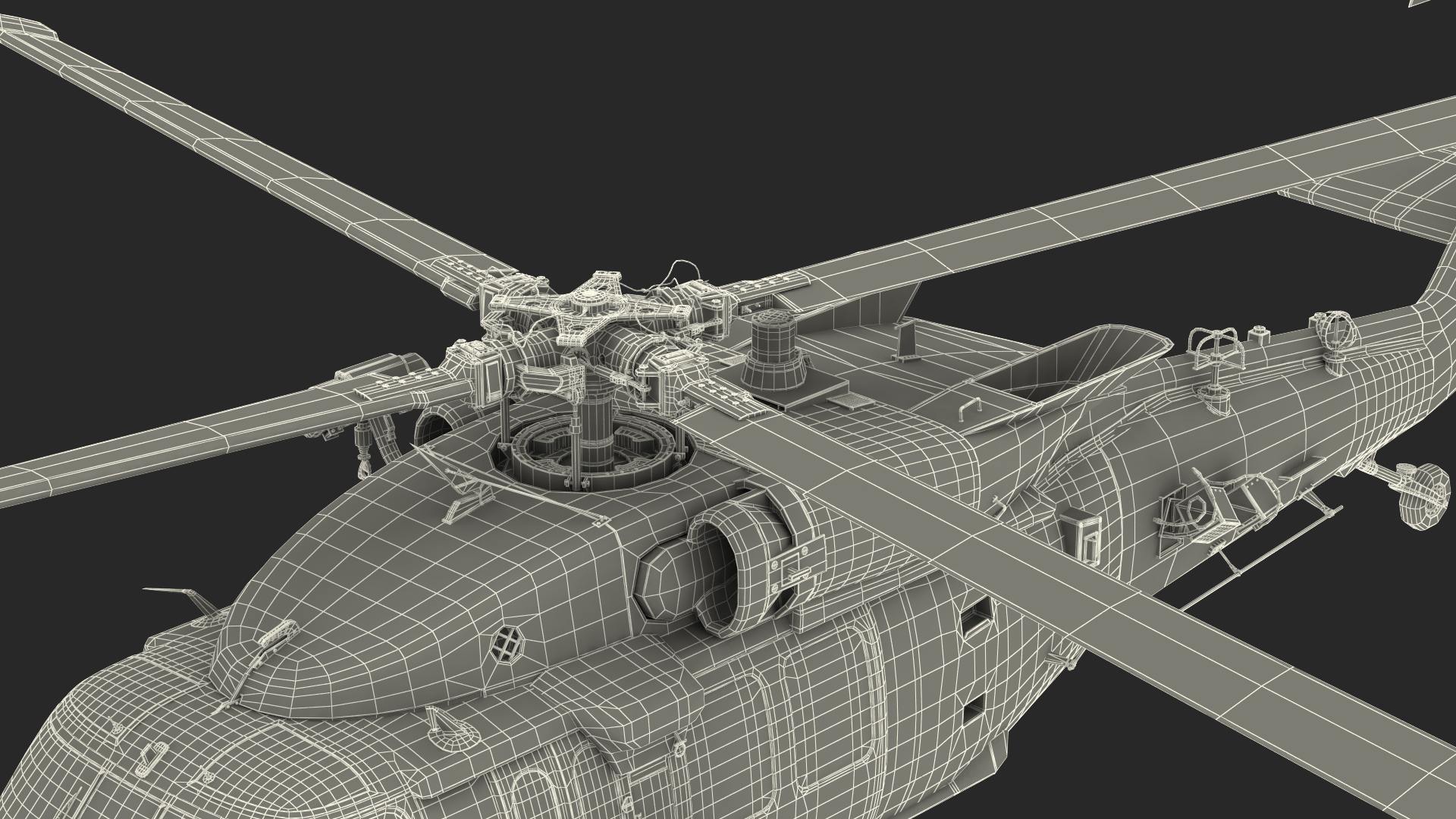 3D Sikorsky HH 60 Pave Hawk Rigged