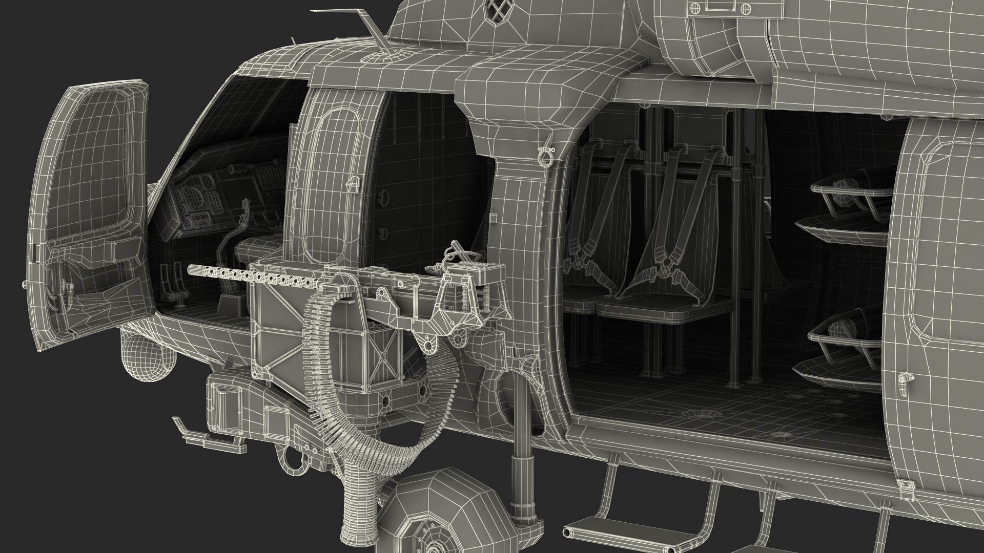 3D Sikorsky HH 60 Pave Hawk Rigged