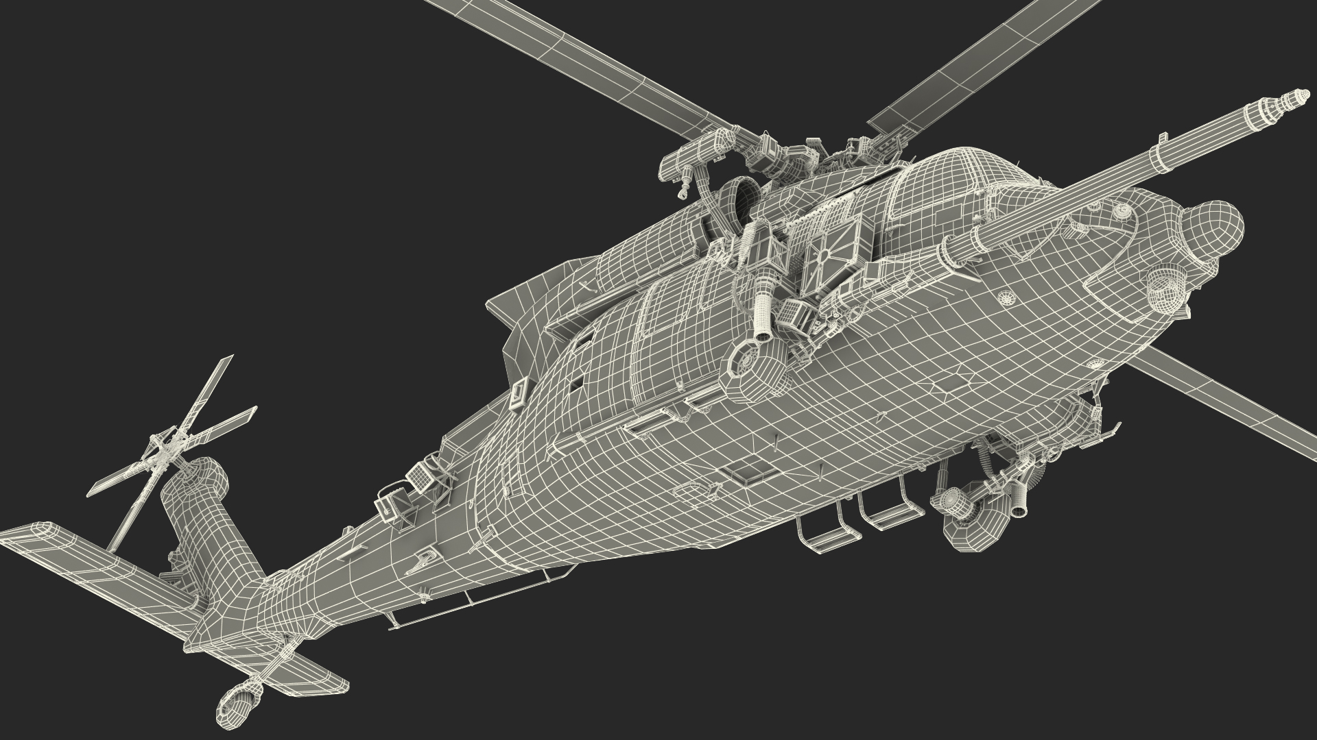 3D Sikorsky HH 60 Pave Hawk Rigged