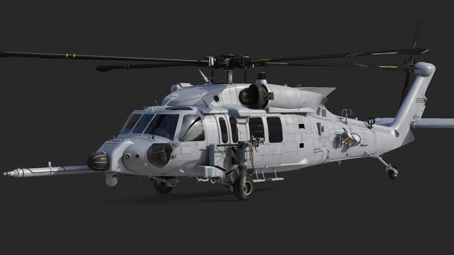 3D Sikorsky HH 60 Pave Hawk Rigged