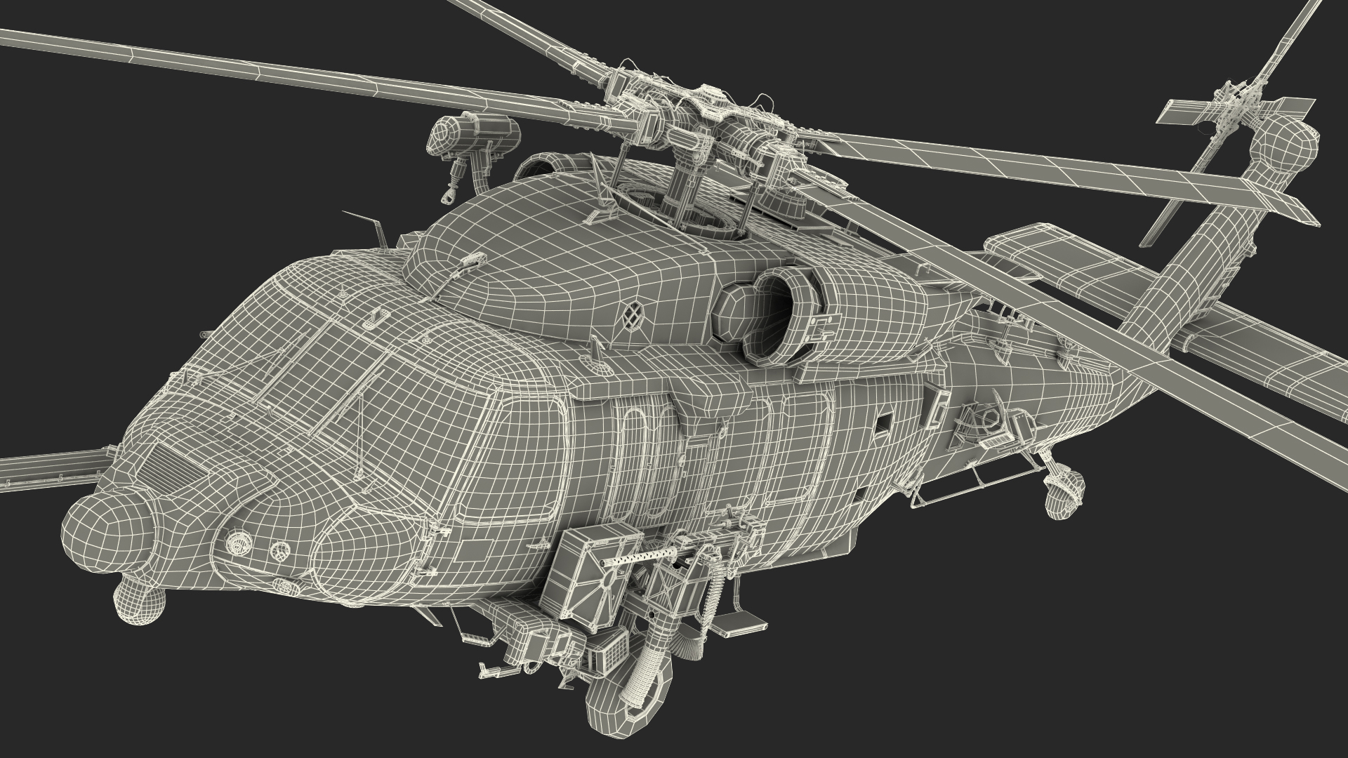 3D Sikorsky HH 60 Pave Hawk Rigged