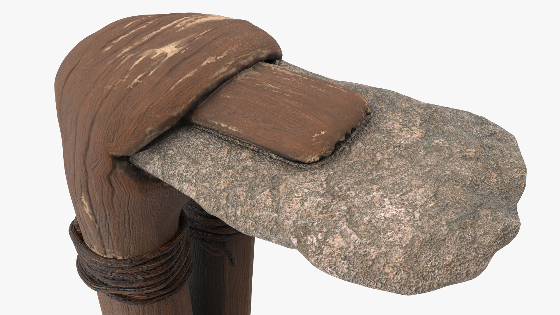 3D Prehistoric Stone Hoe