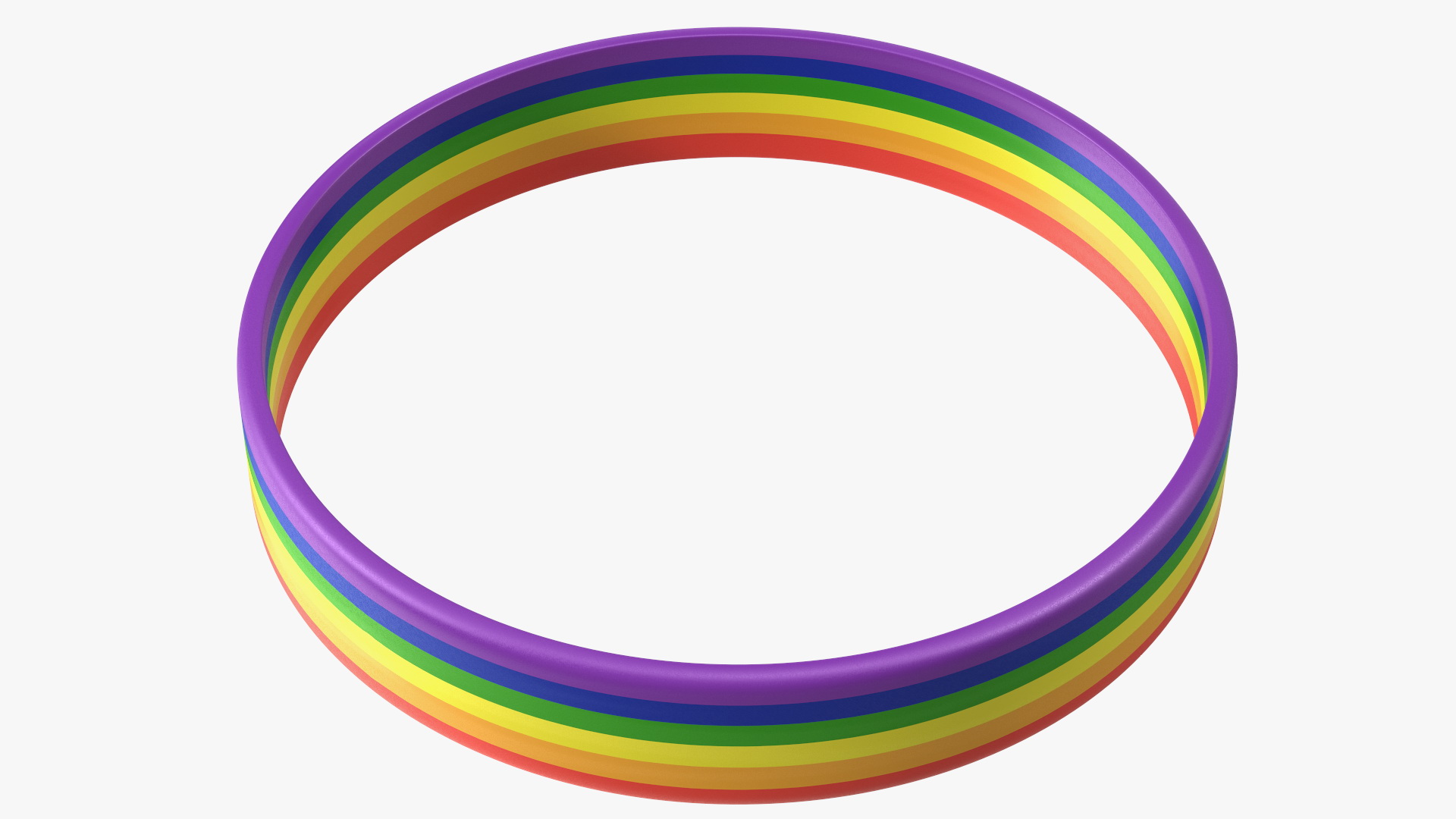 3D Rainbow Rubber Bracelet model