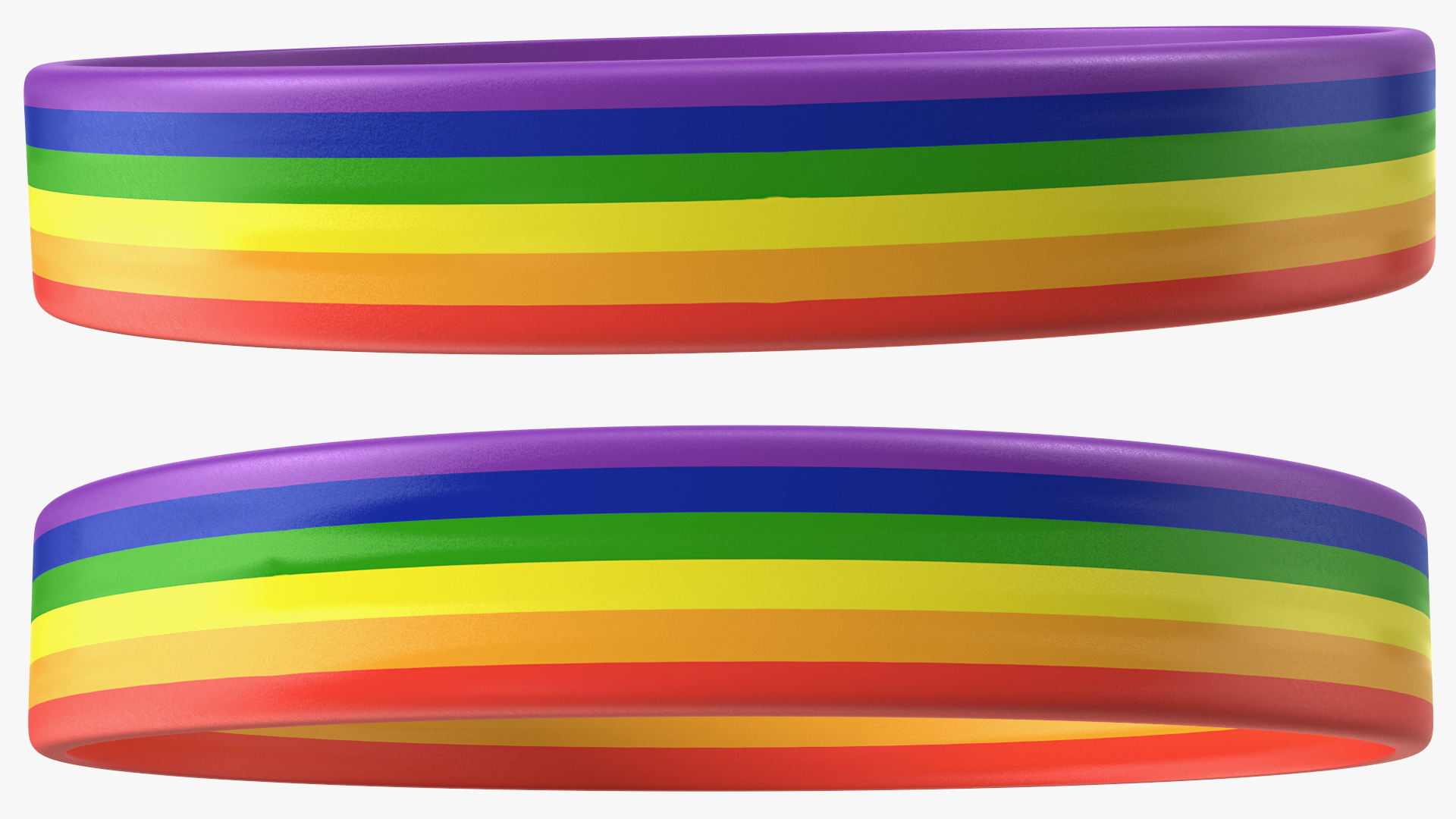 3D Rainbow Rubber Bracelet model