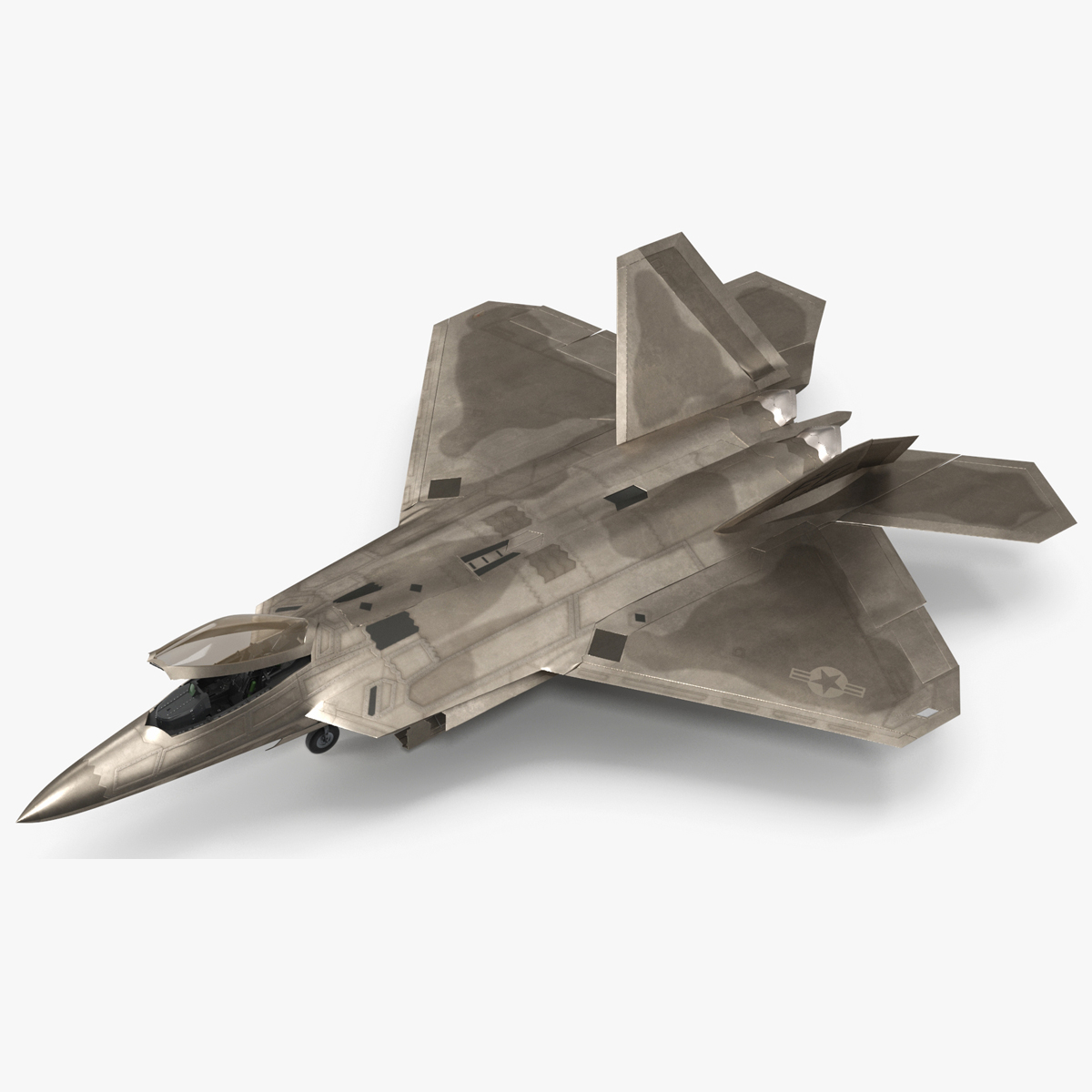 3D Lockheed Martin F 22 Raptor Rigged for Maya model