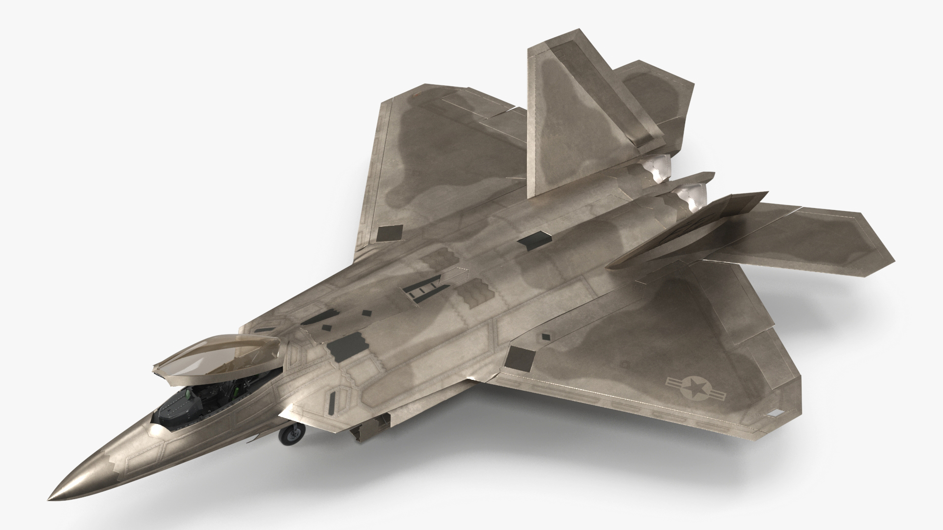 3D Lockheed Martin F 22 Raptor Rigged for Maya model