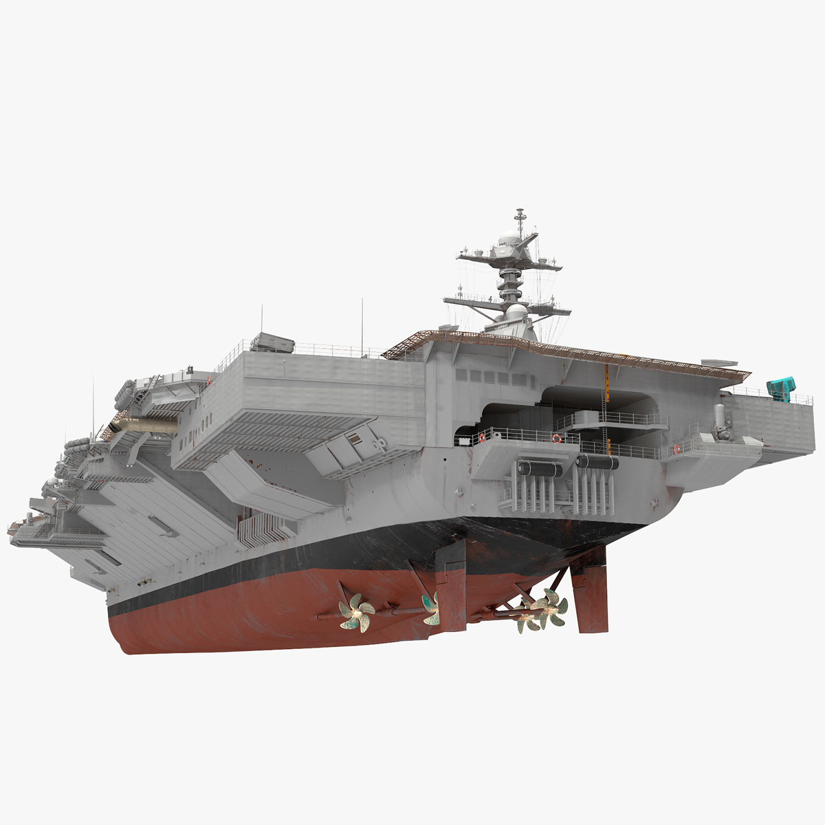 3D USS Gerald Ford CVN 78 Rigged for Maya model