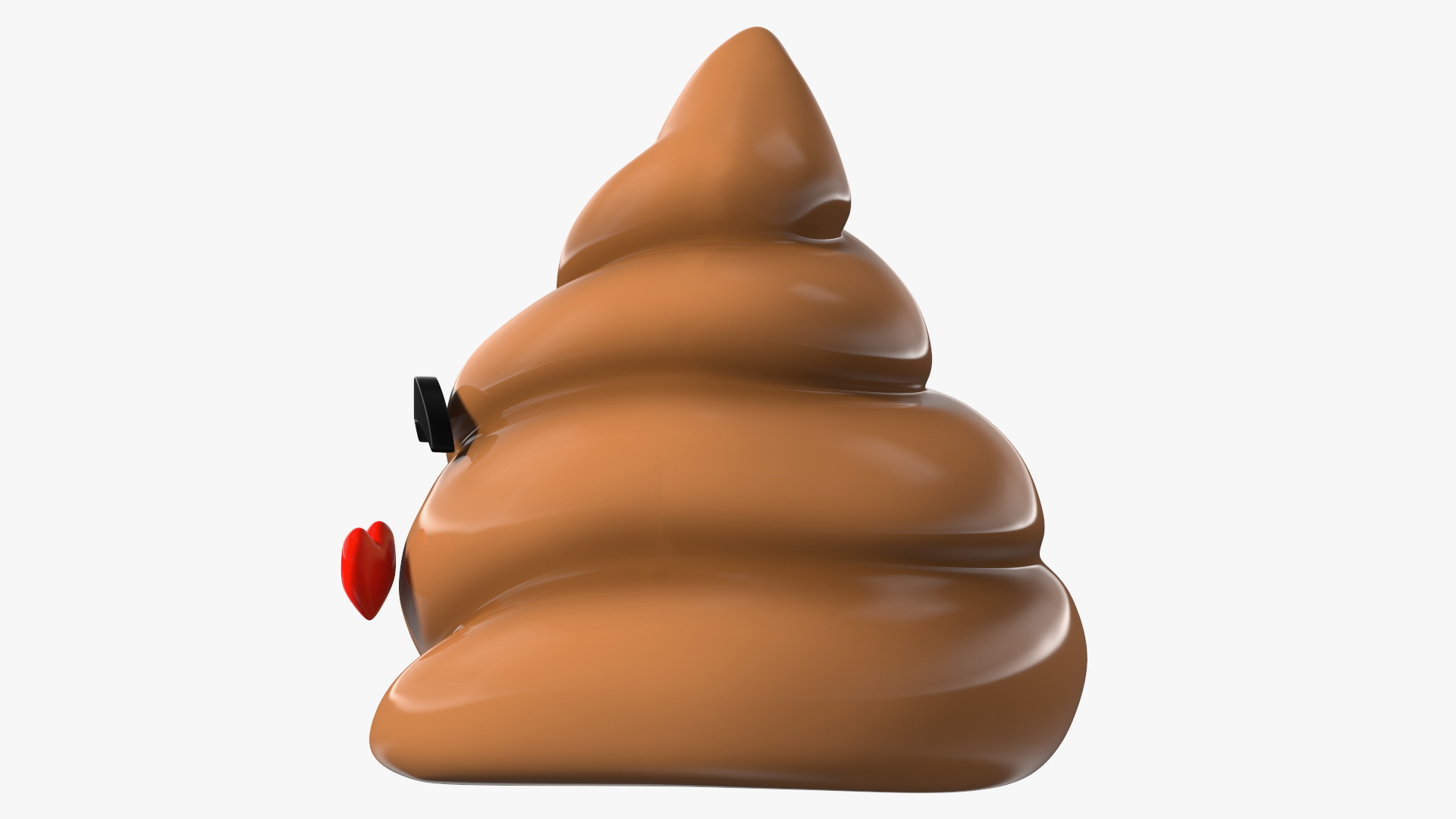 Kissing Face Poop Emoji Smile 3D model