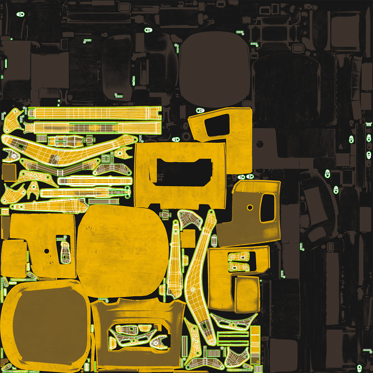 3D JCB Earth Drill X2500 Rigged model