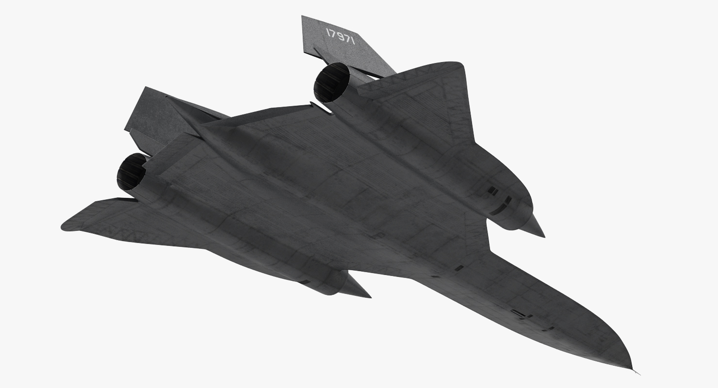 3D Lockheed SR 71 Blackbird Rigged