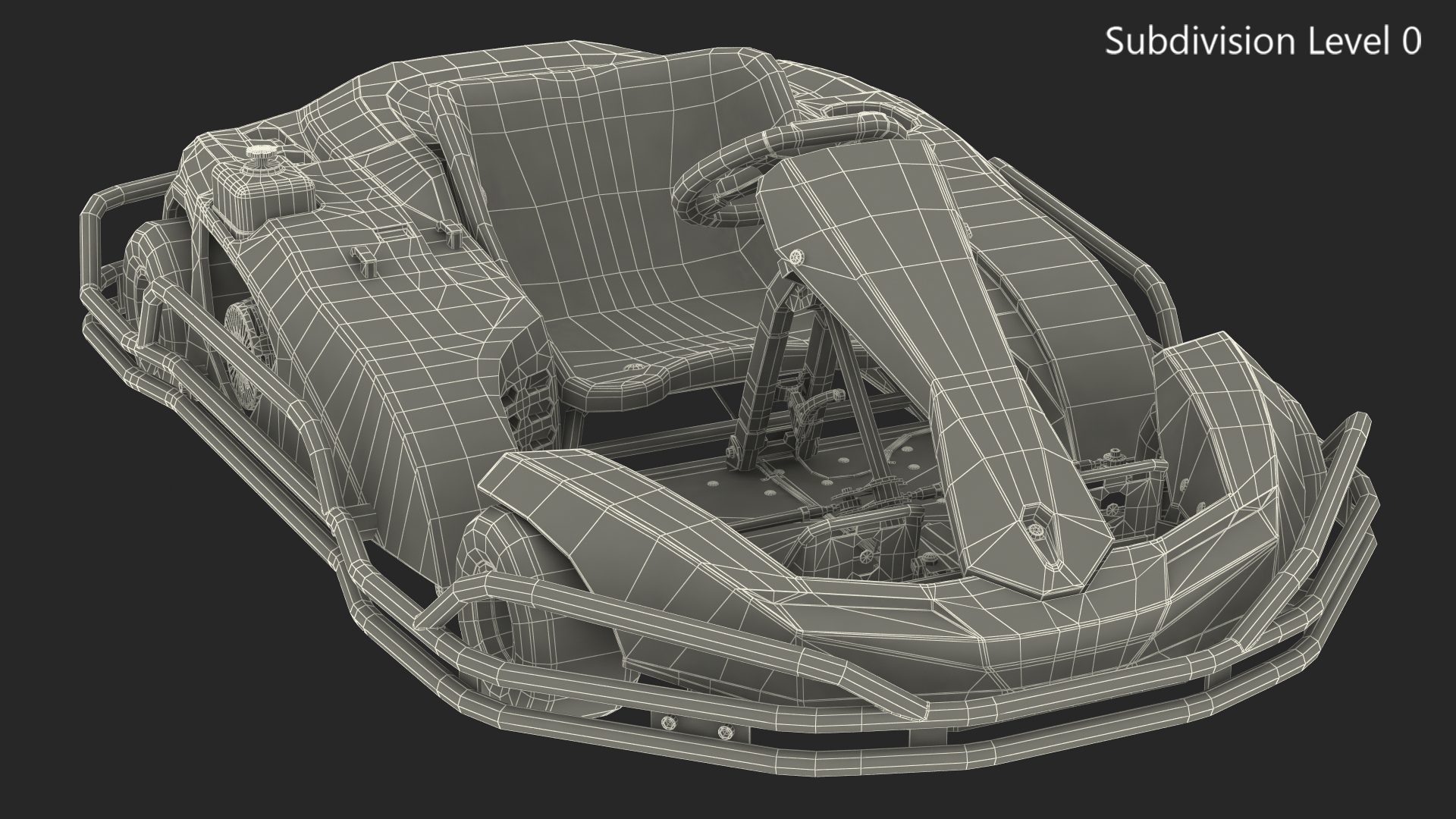 Petrol Powered Kart 3D model