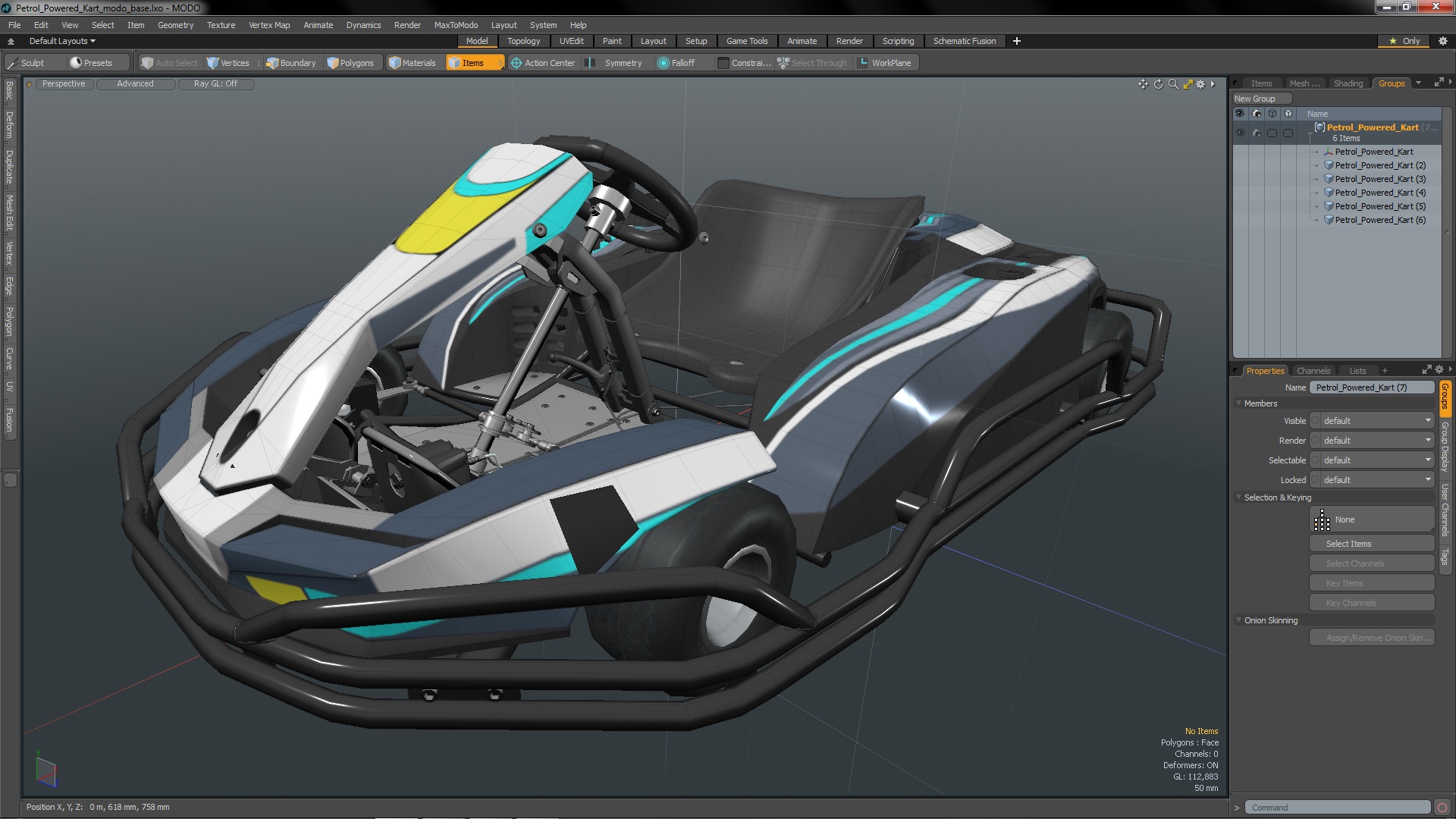 Petrol Powered Kart 3D model