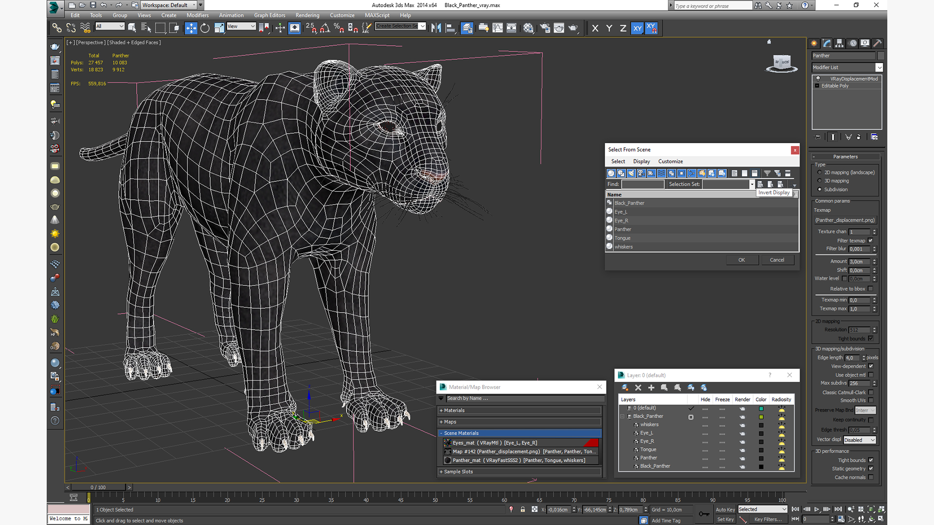 3D Black Panther model