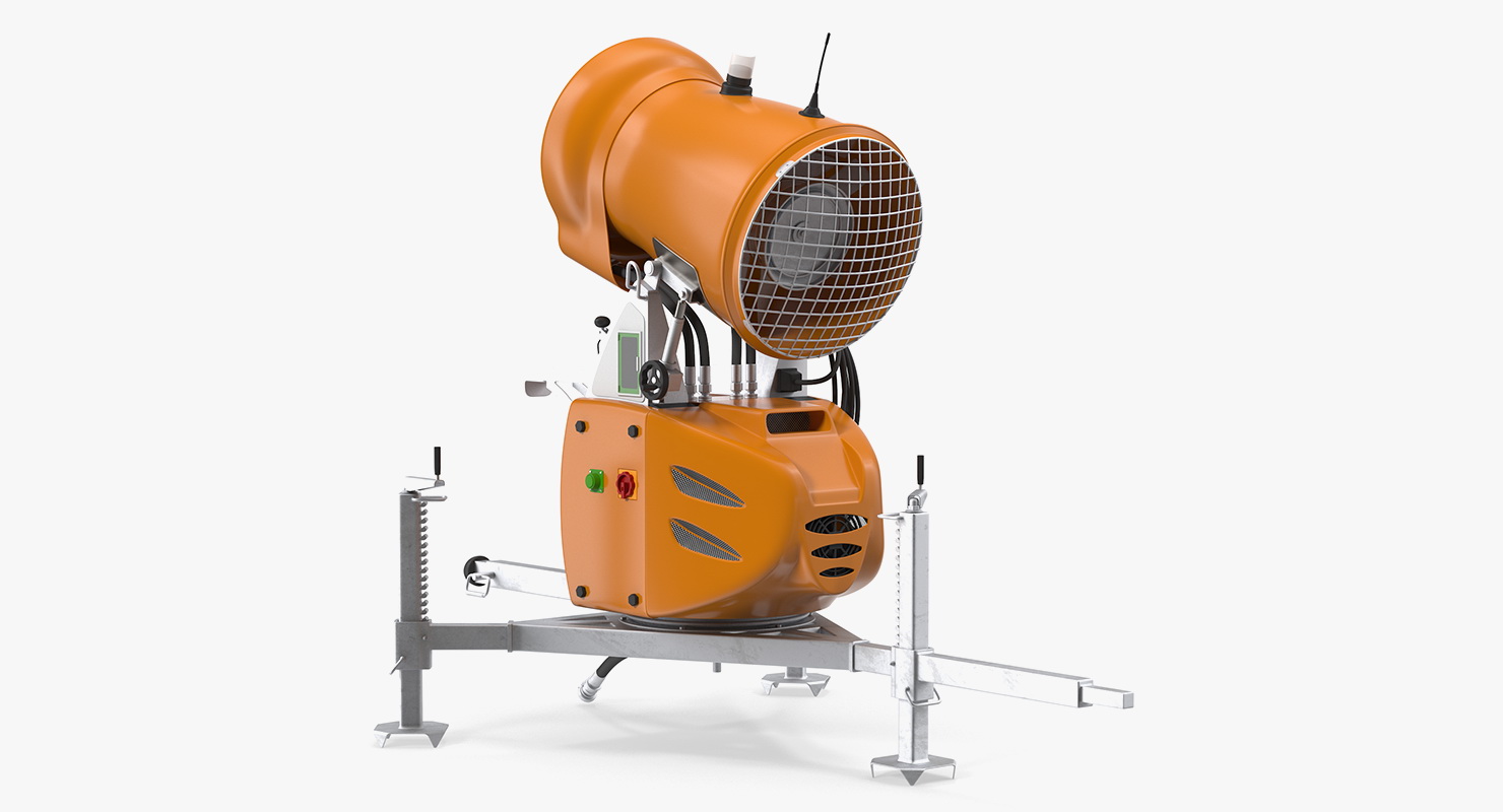 3D Snow Cannon on Platform model