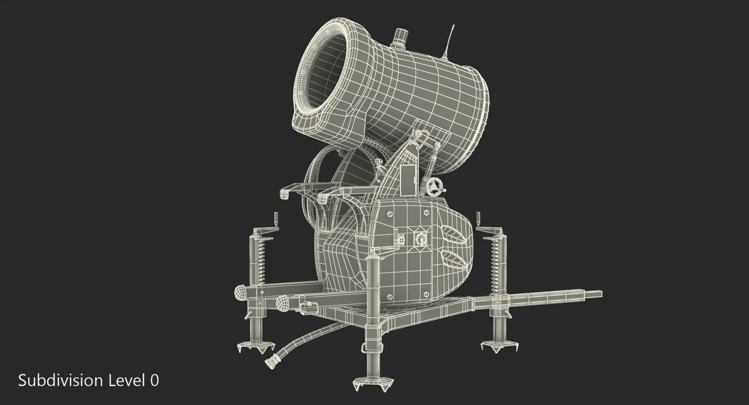 3D Snow Cannon on Platform model