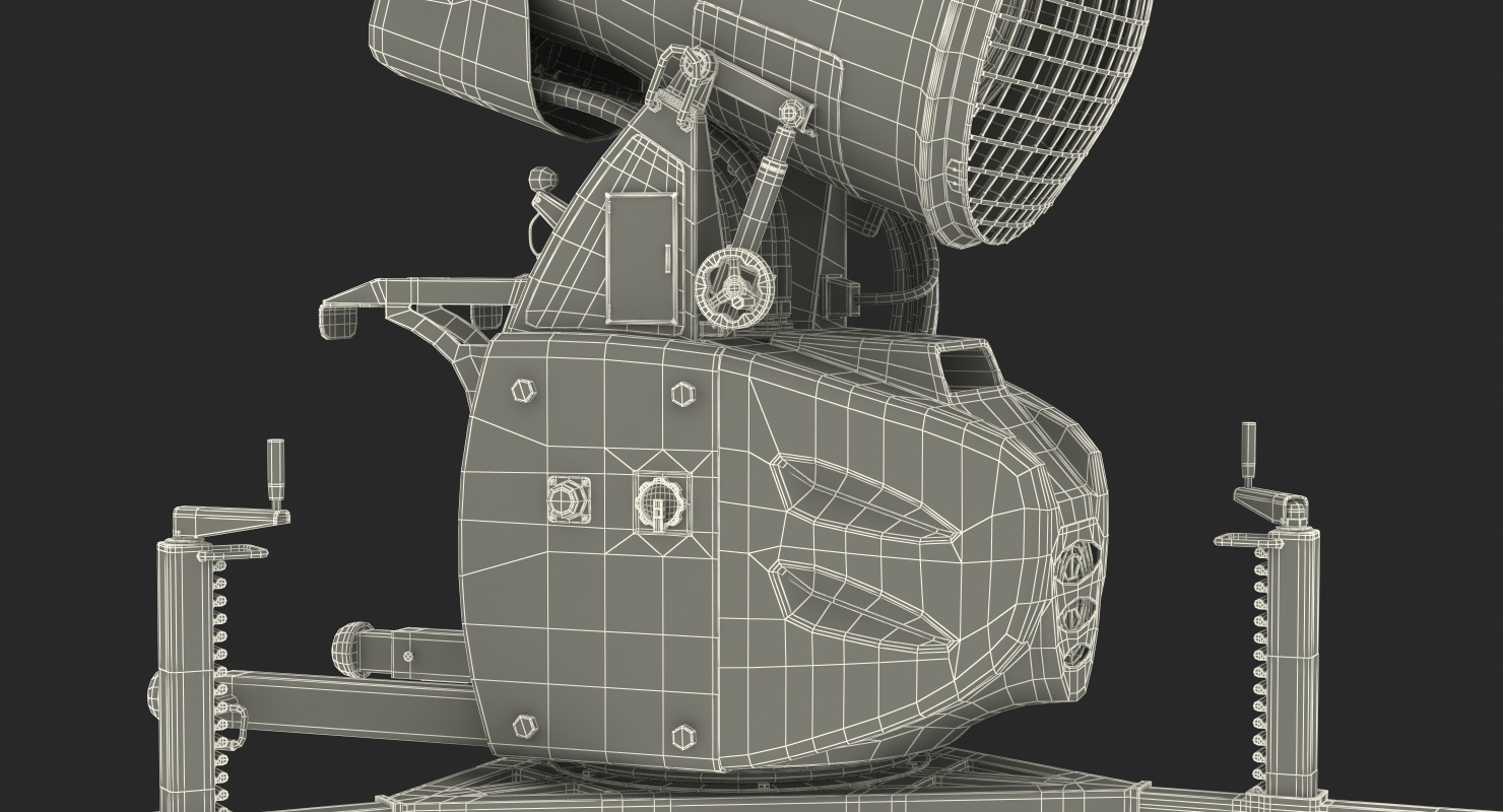 3D Snow Cannon on Platform model