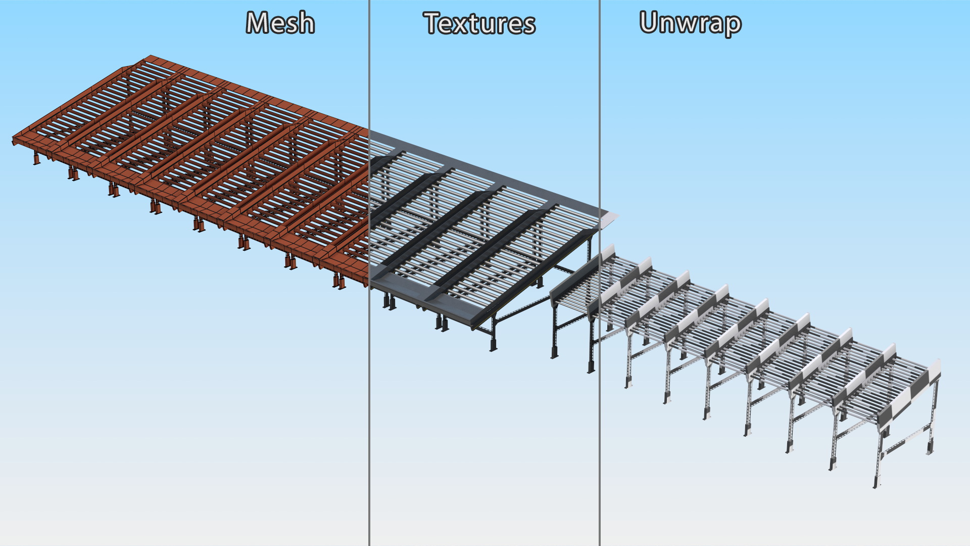 3D Conveyor Roller Table