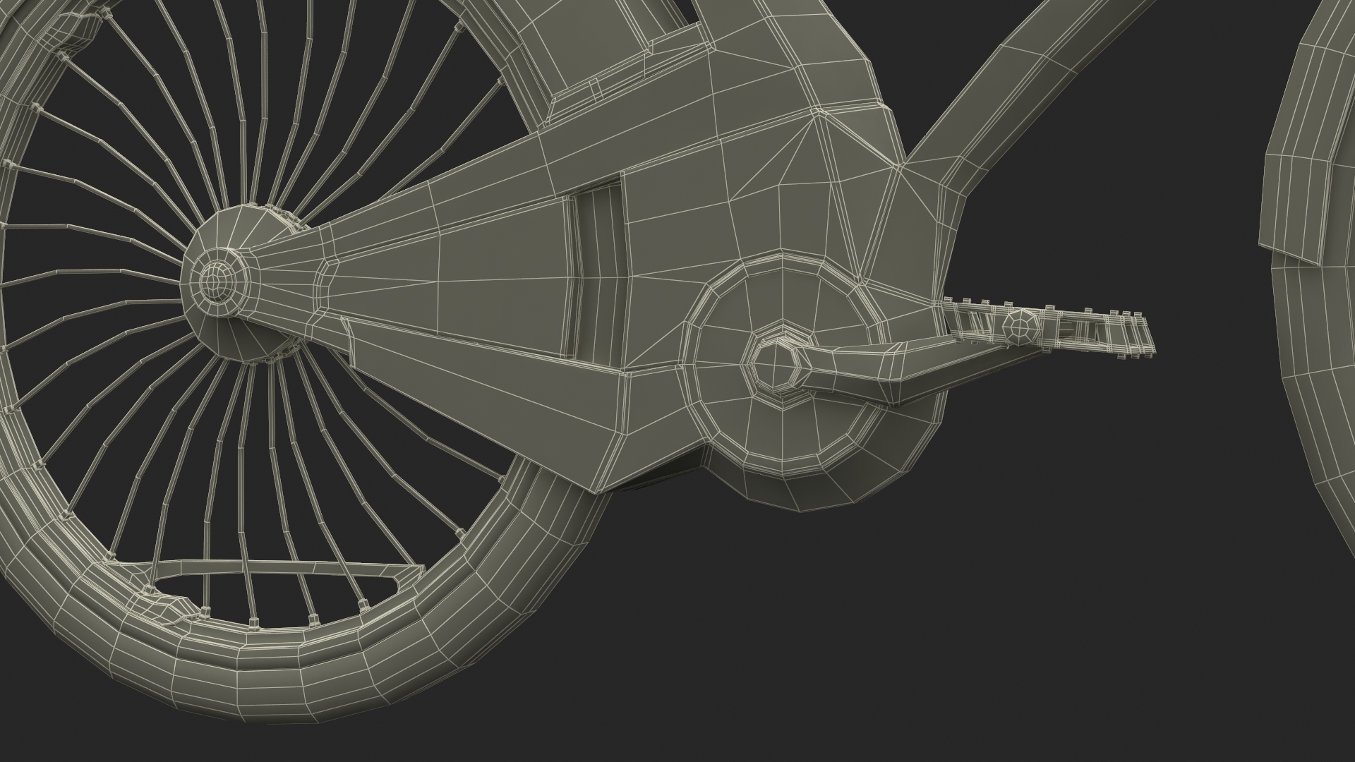 Futuristic Urban Bicycle White Rigged 3D