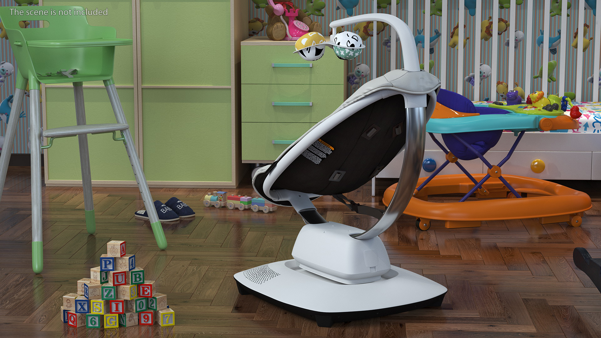 3D model Gray 4Moms MamaRoo Baby Swing Chair