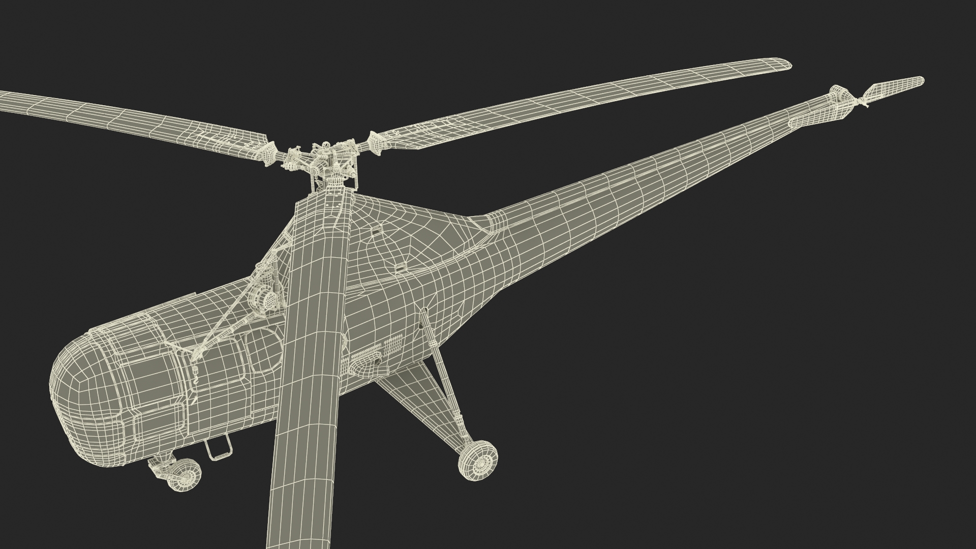 3D Search and Rescue Helicopter Sikorsky H-5 Rigged model