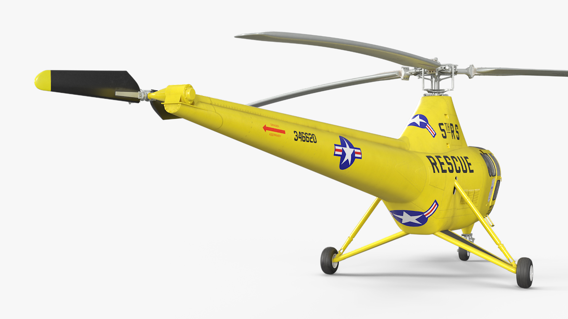 3D Search and Rescue Helicopter Sikorsky H-5 Rigged model