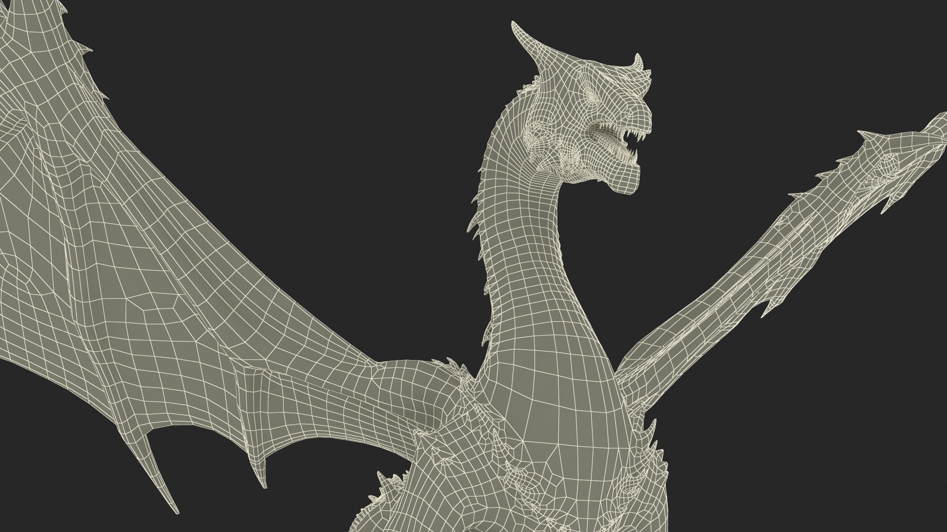 3D Mythical Dragon Beast